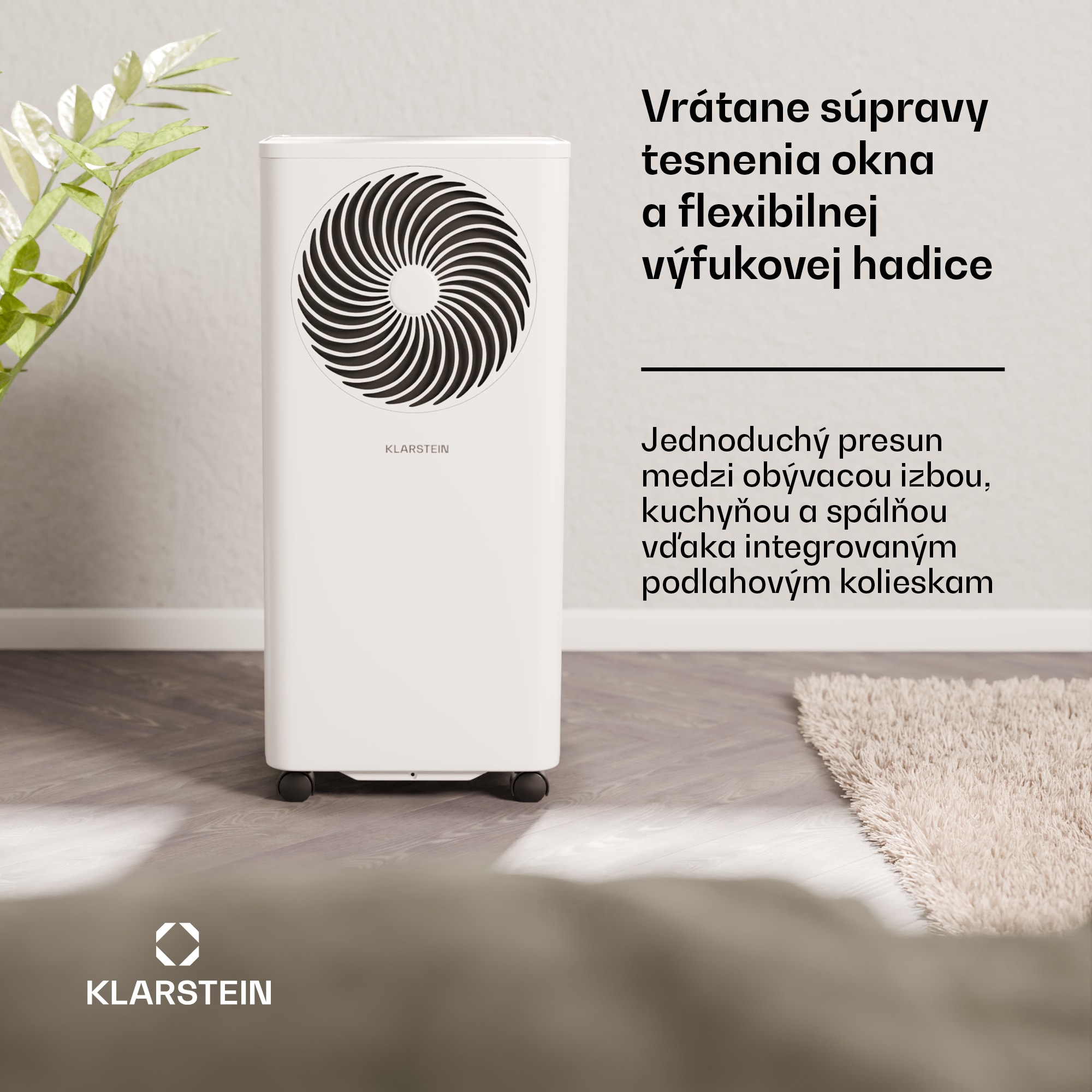 Klarstein Aero Ring 9K klimatizačné zariadenie 9 000 BTU mobilné a inteligentné pre max. 31 m² so hlasovým ovládaním – Obrázok 3