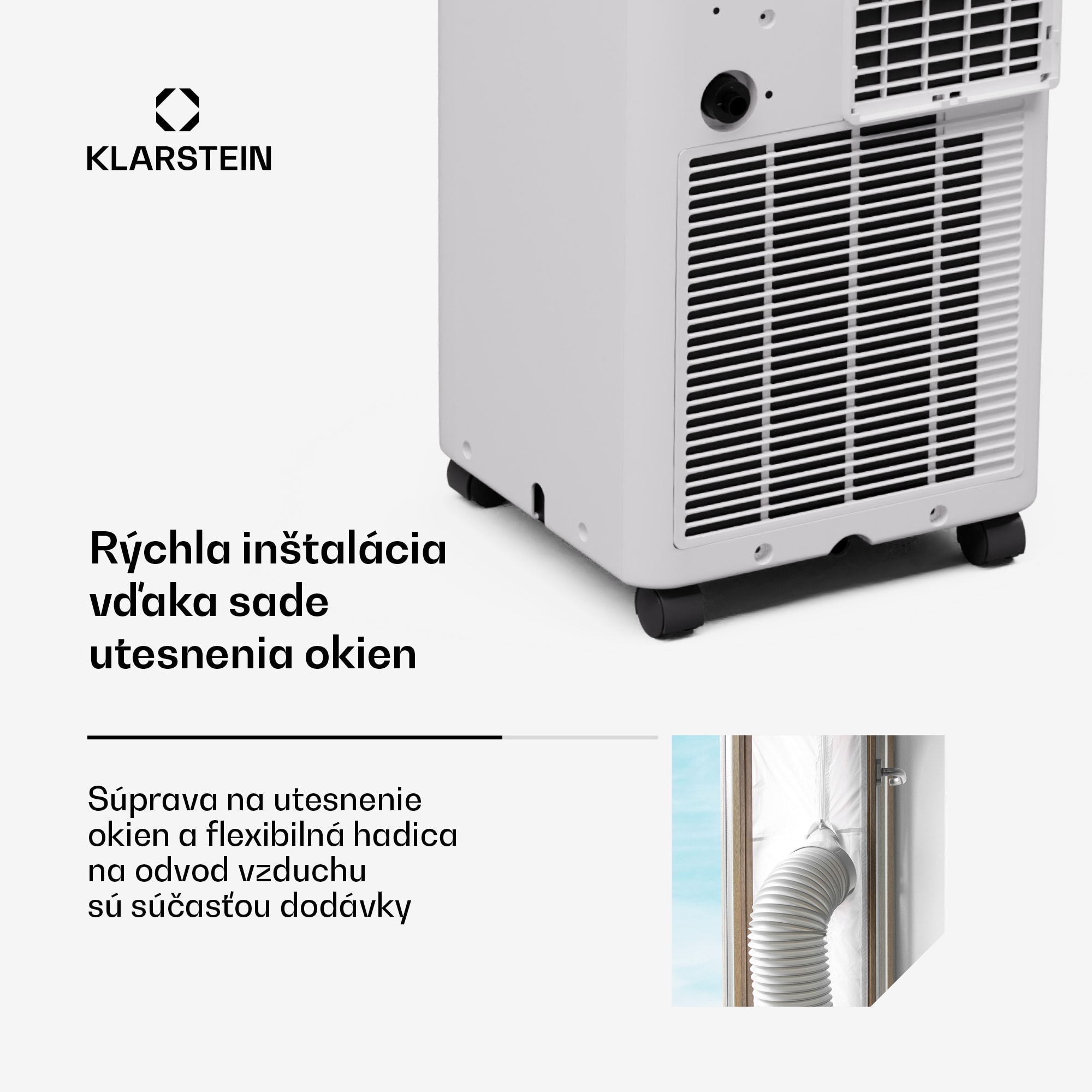 Klarstein Aero Ring 9K klimatizačné zariadenie 9 000 BTU mobilné a inteligentné pre max. 31 m² so hlasovým ovládaním – Obrázok 4