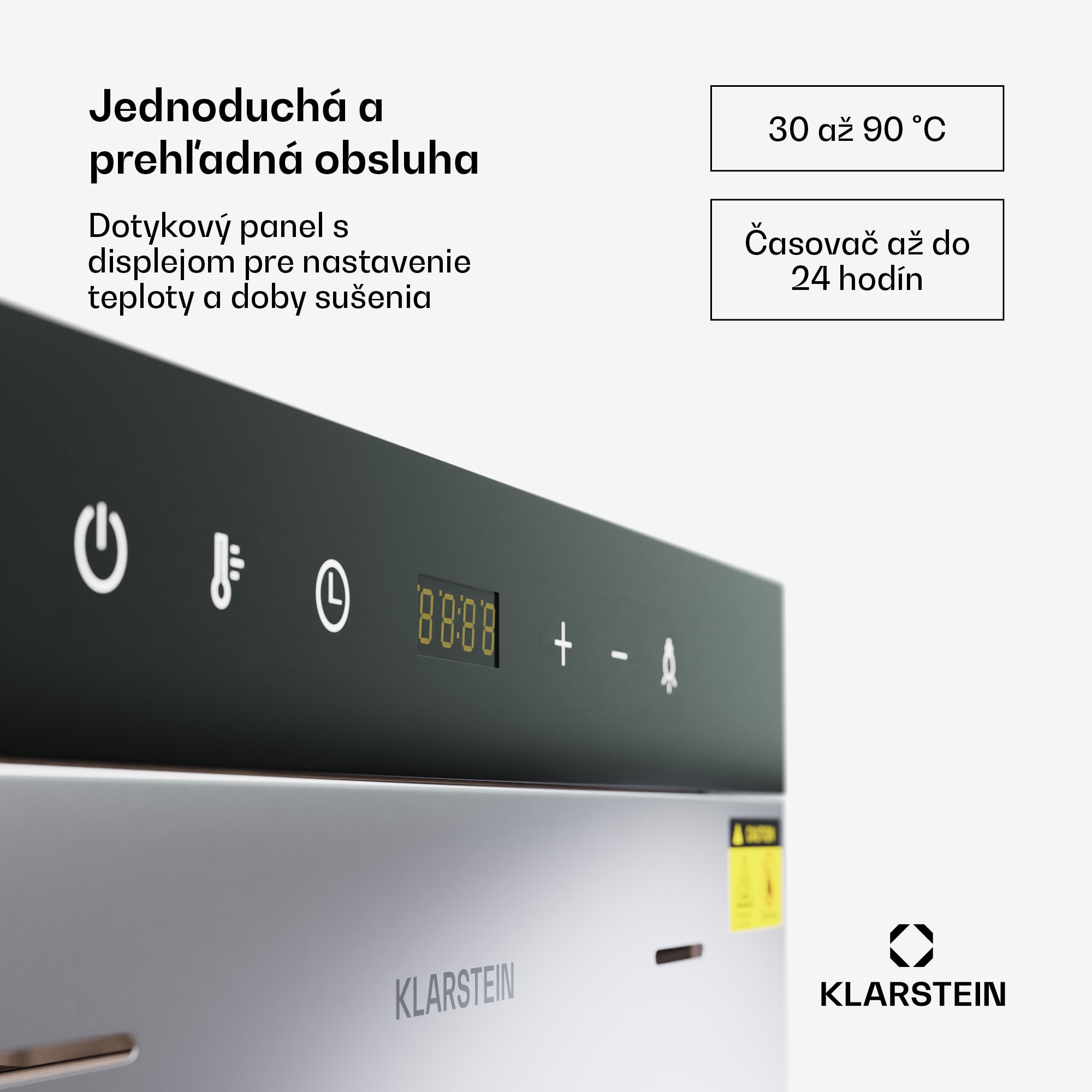 Klarstein MasterJerky 300 sušička, 2 000 W, 30 - 90 °C, 24h časovač, nehrdzavejúca oceľ – Obrázok 3