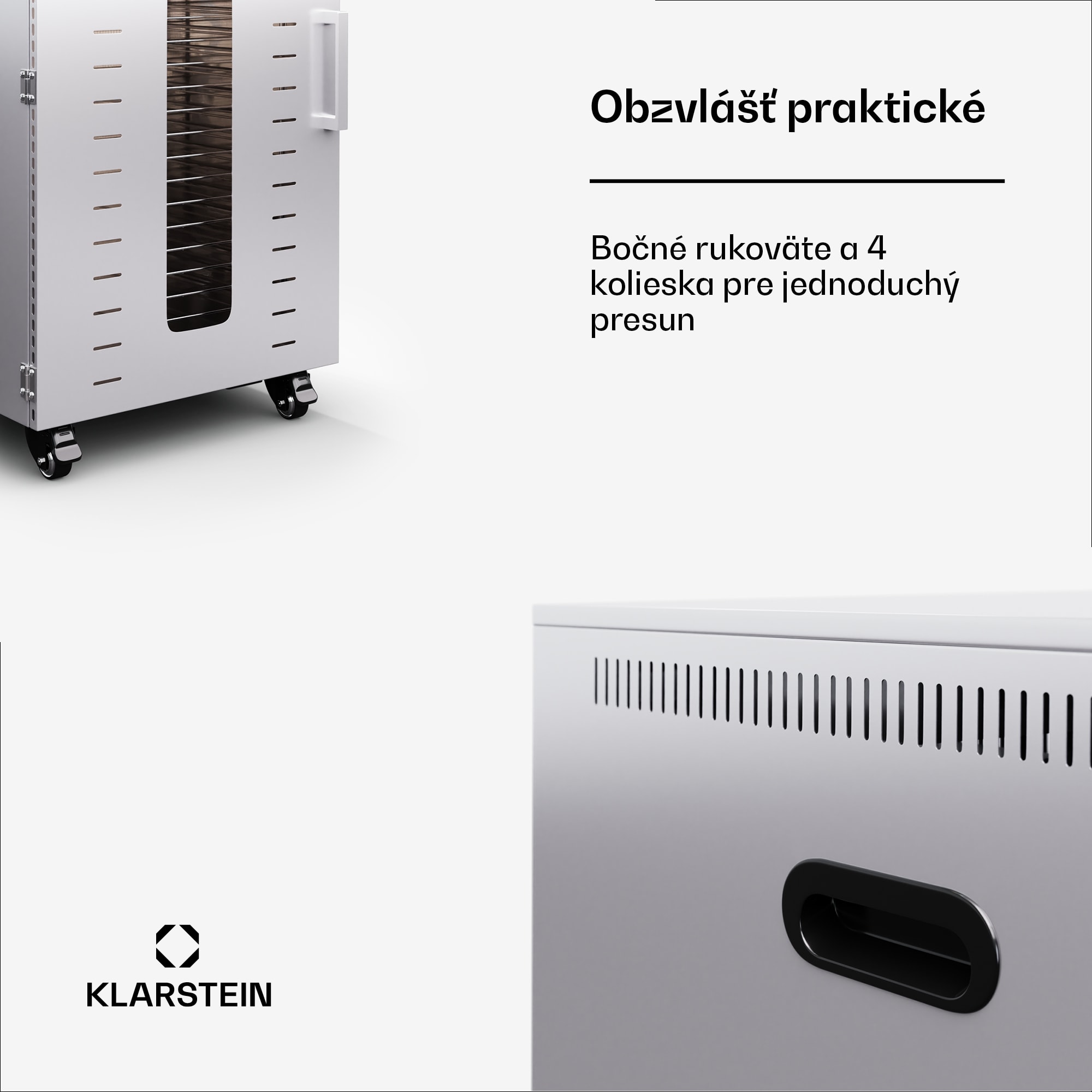 Klarstein MasterJerky 350, sušička, výkon 2 000 W, teplotný rozsah 30 - 90 °C, časovač na 24 hodín, nehrdzavejúca oceľ – Obrázok 4