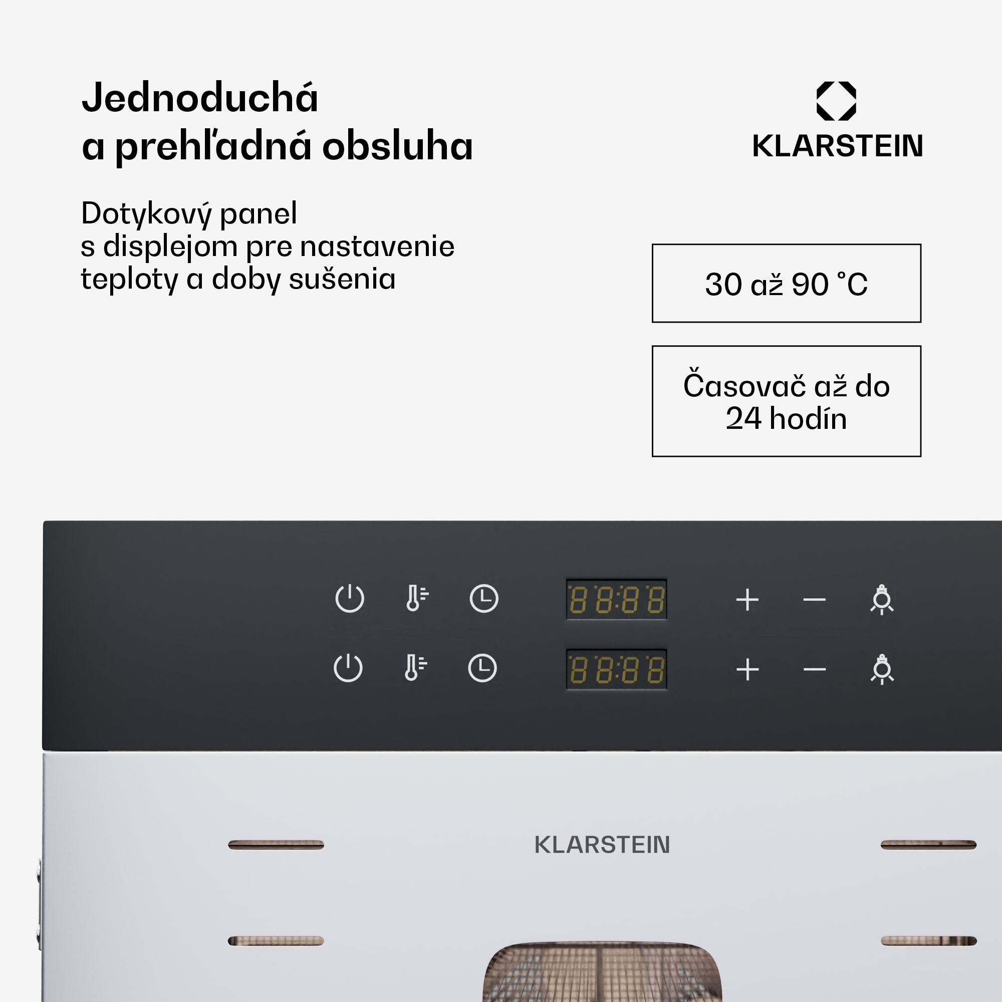 Klarstein Master Jerky 500 Vertical, sušička, výkon 3 000 W, s dvoma komorami, teplotný rozsah 30 - 90 °C – Obrázok 3
