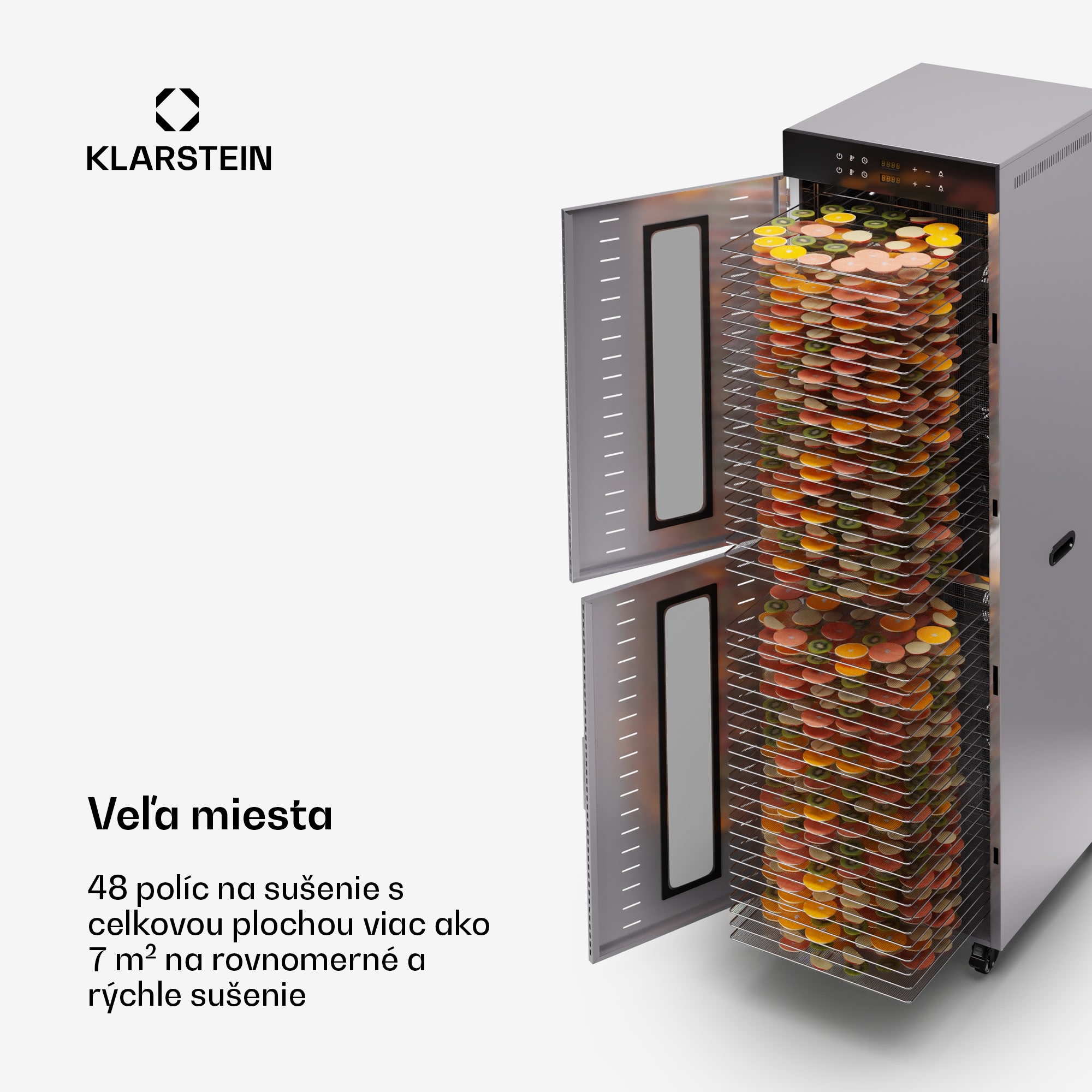 Klarstein Master Jerky 700, sušička, výkon 4 000 W, s dvoma komorami, teplotný rozsah 30 - 90 °C – Obrázok 2
