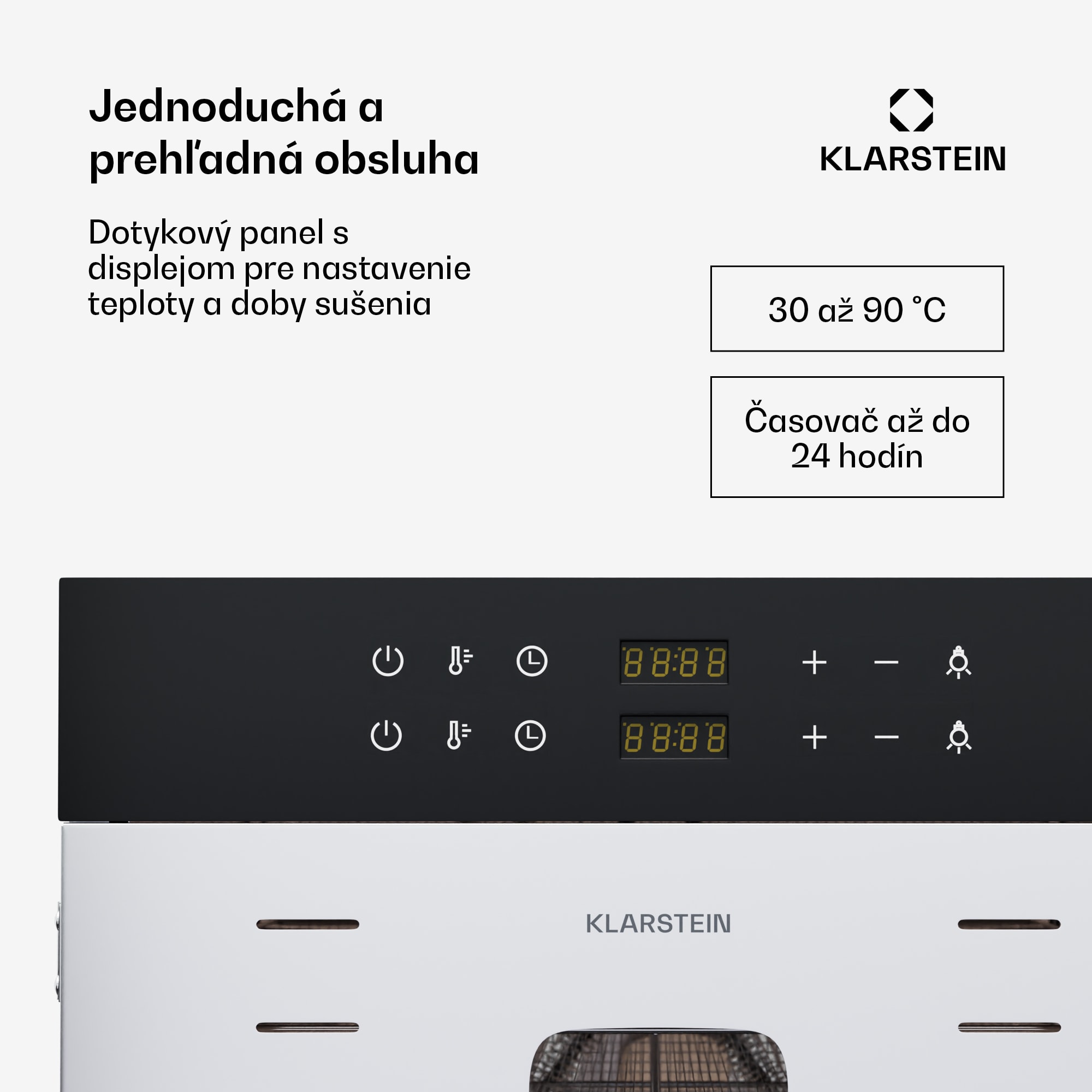 Klarstein Master Jerky 700, sušička, výkon 4 000 W, s dvoma komorami, teplotný rozsah 30 - 90 °C – Obrázok 3