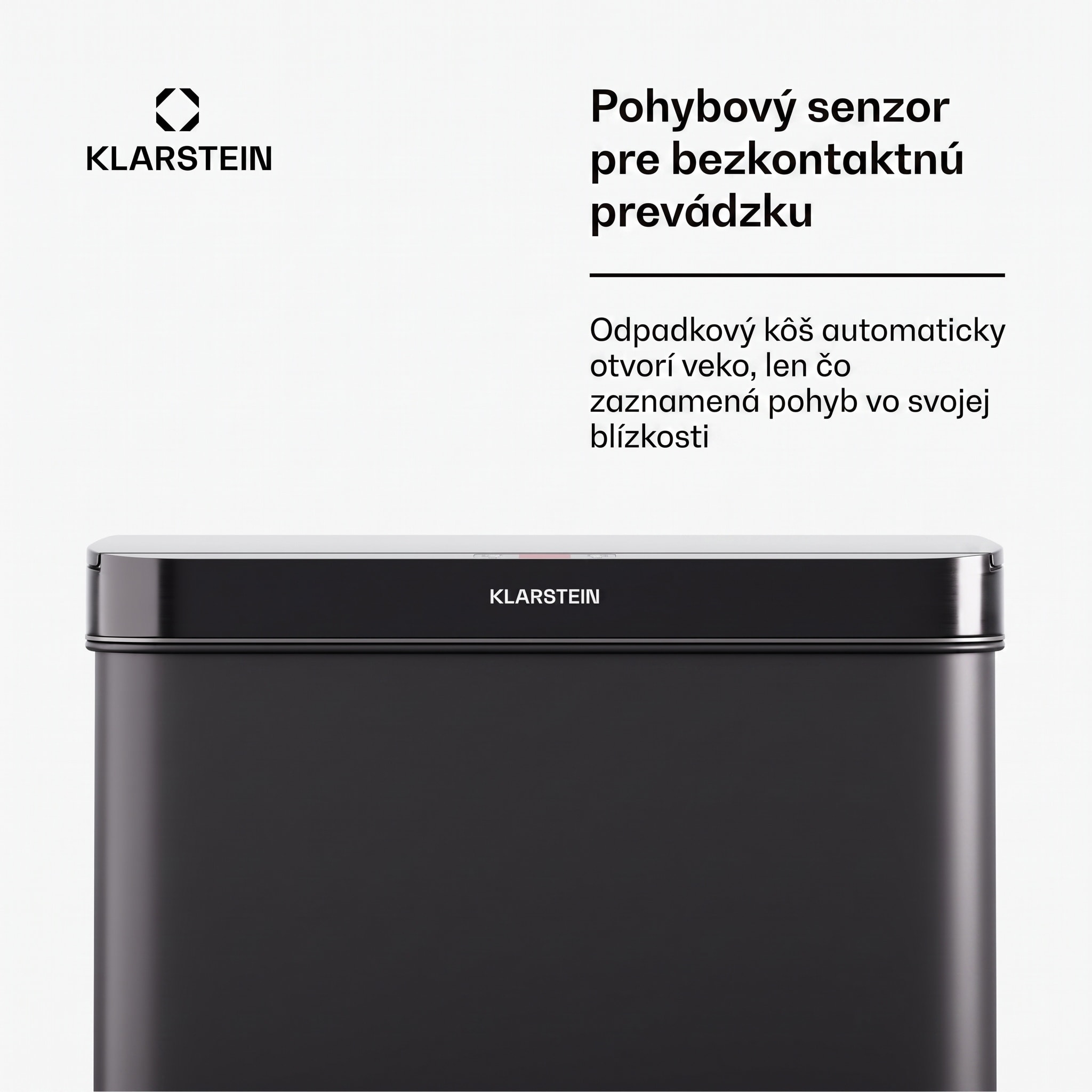 Klarstein Touchless, senzorový odpadkový kôš, 60 l, z nehrdzavejúcej ocele, Soft-Close zatváranie, napájaný batériou, LED displej, časovač – Obrázok 2