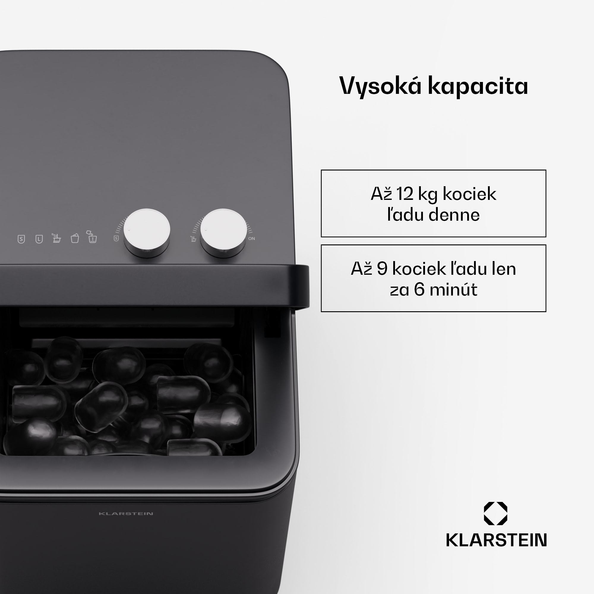 Klarstein IceCraft zmrzlinovač | 2 režimy | 1,3 l studenej vody | automatické čistenie | 12 kg/24 h