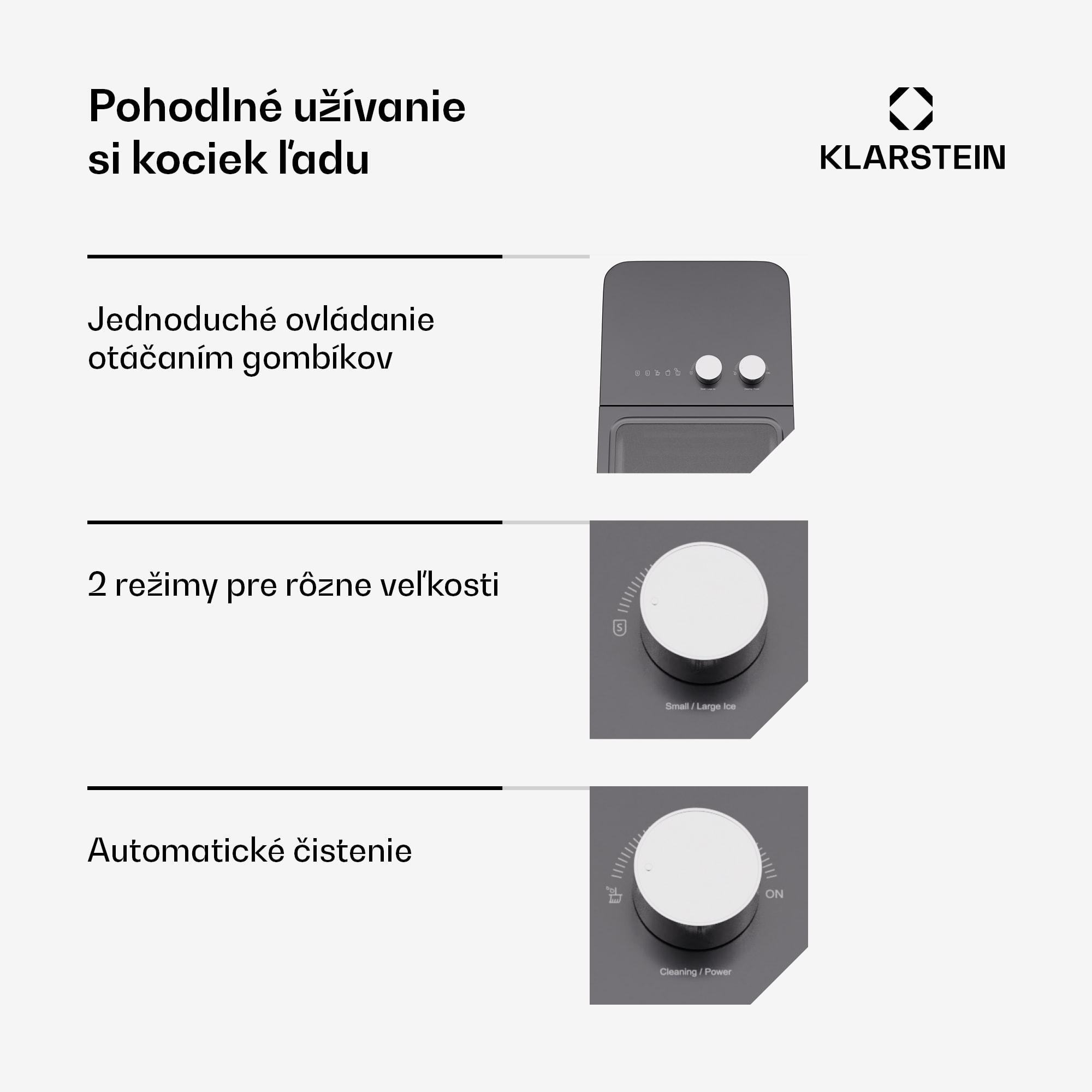 Klarstein IceCraft zmrzlinovač | 2 režimy | 1,3 l studenej vody | automatické čistenie | 12 kg/24 h – Obrázok 3
