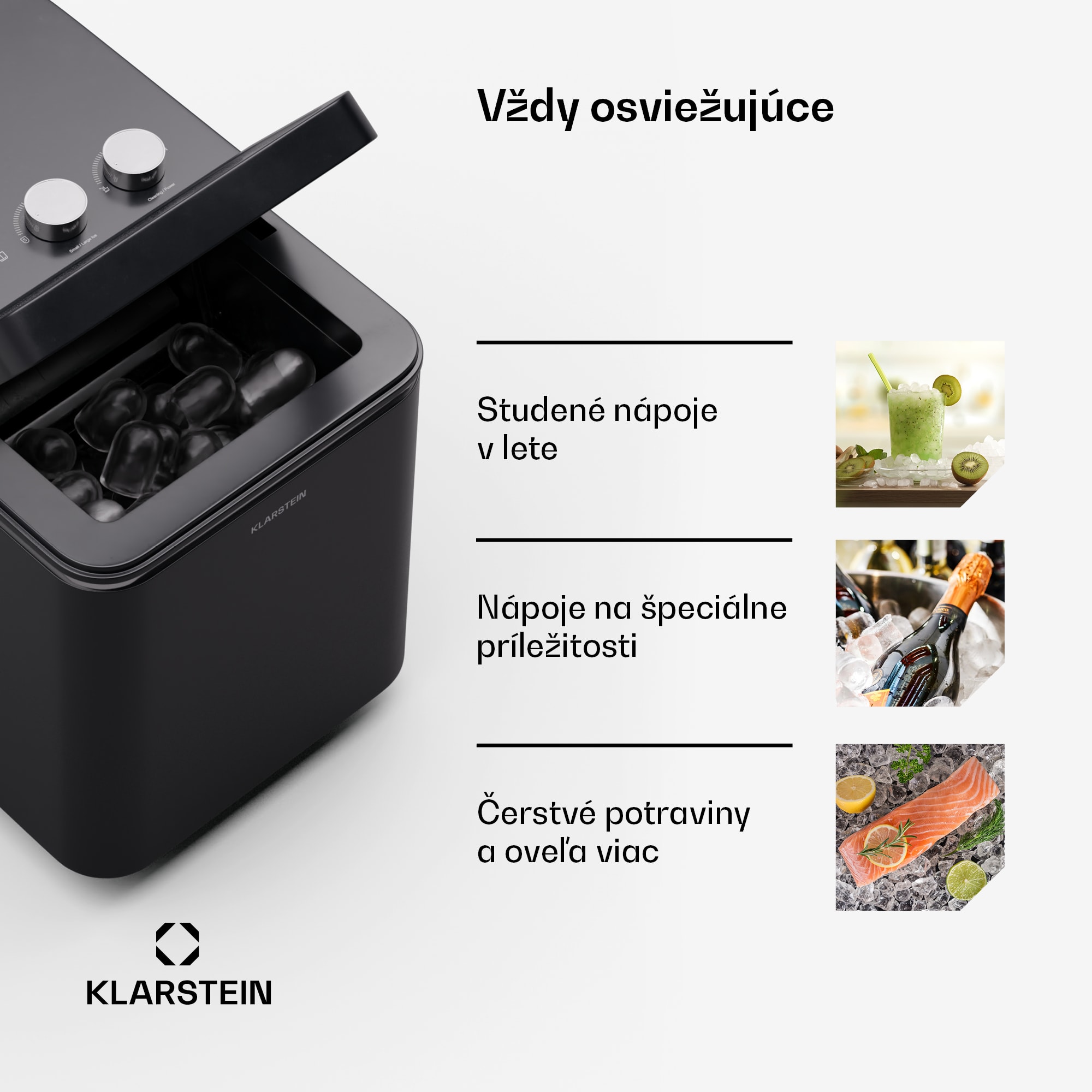 Klarstein IceCraft zmrzlinovač | 2 režimy | 1,3 l studenej vody | automatické čistenie | 12 kg/24 h – Obrázok 4