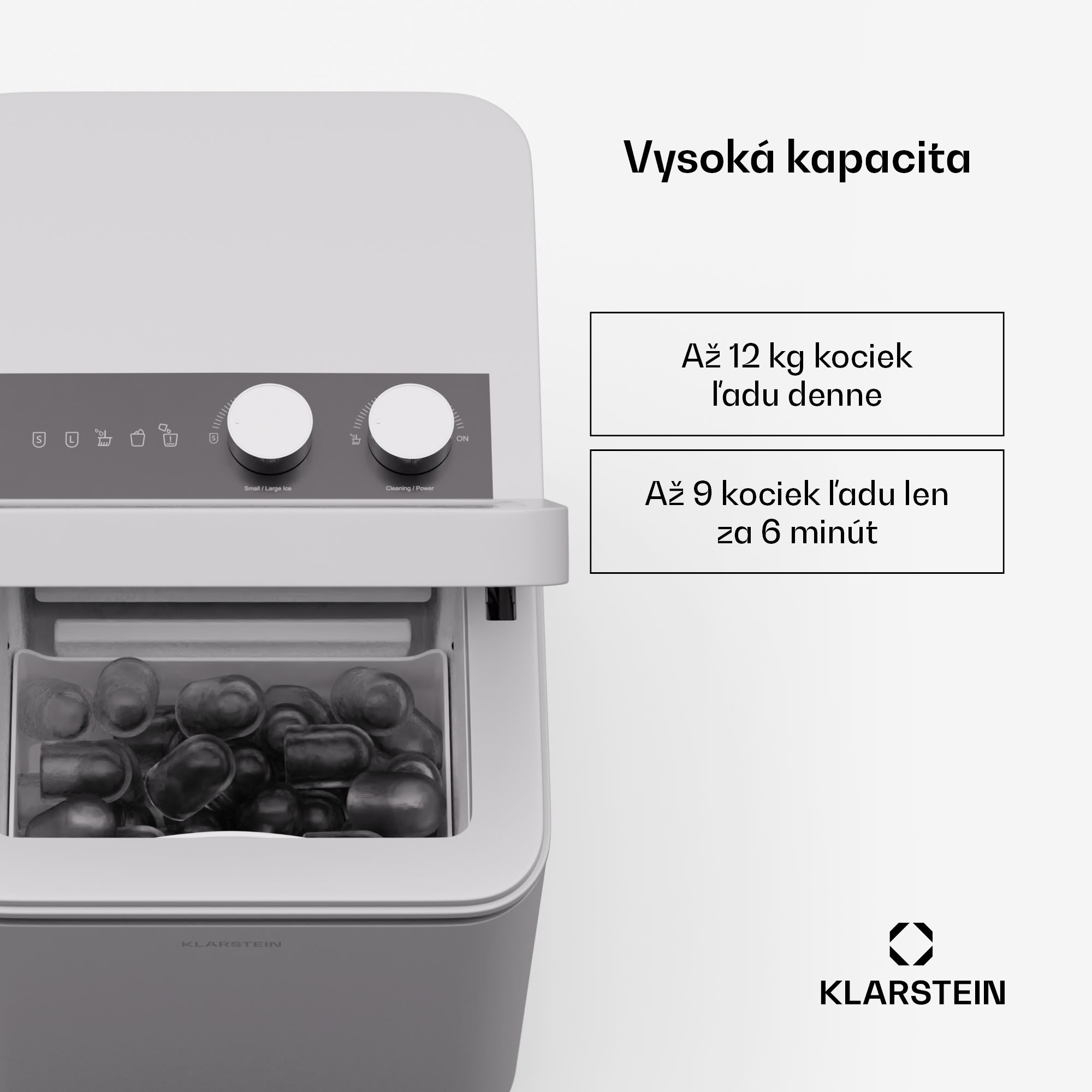 Klarstein IceCraft zmrzlinovač | 2 režimy | 1,3 l studenej vody | automatické čistenie | 12 kg/24 h