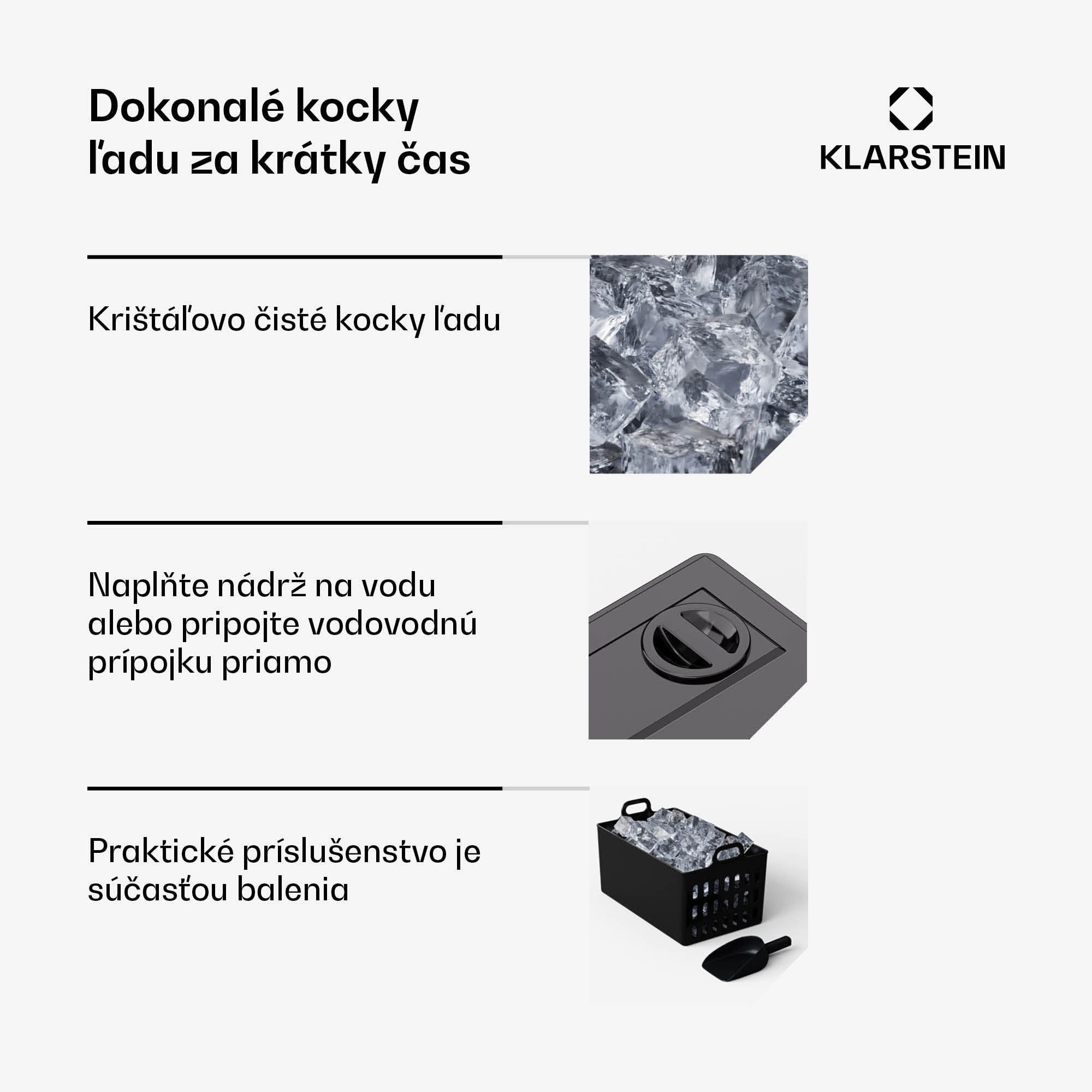 Klarstein FrostMaster, výrobník ľadu, 40 kg kociek ľadu za deň, kryt z nehrdzavejúcej ocele, LED displej, vrátane naberačky ľadu – Obrázok 3