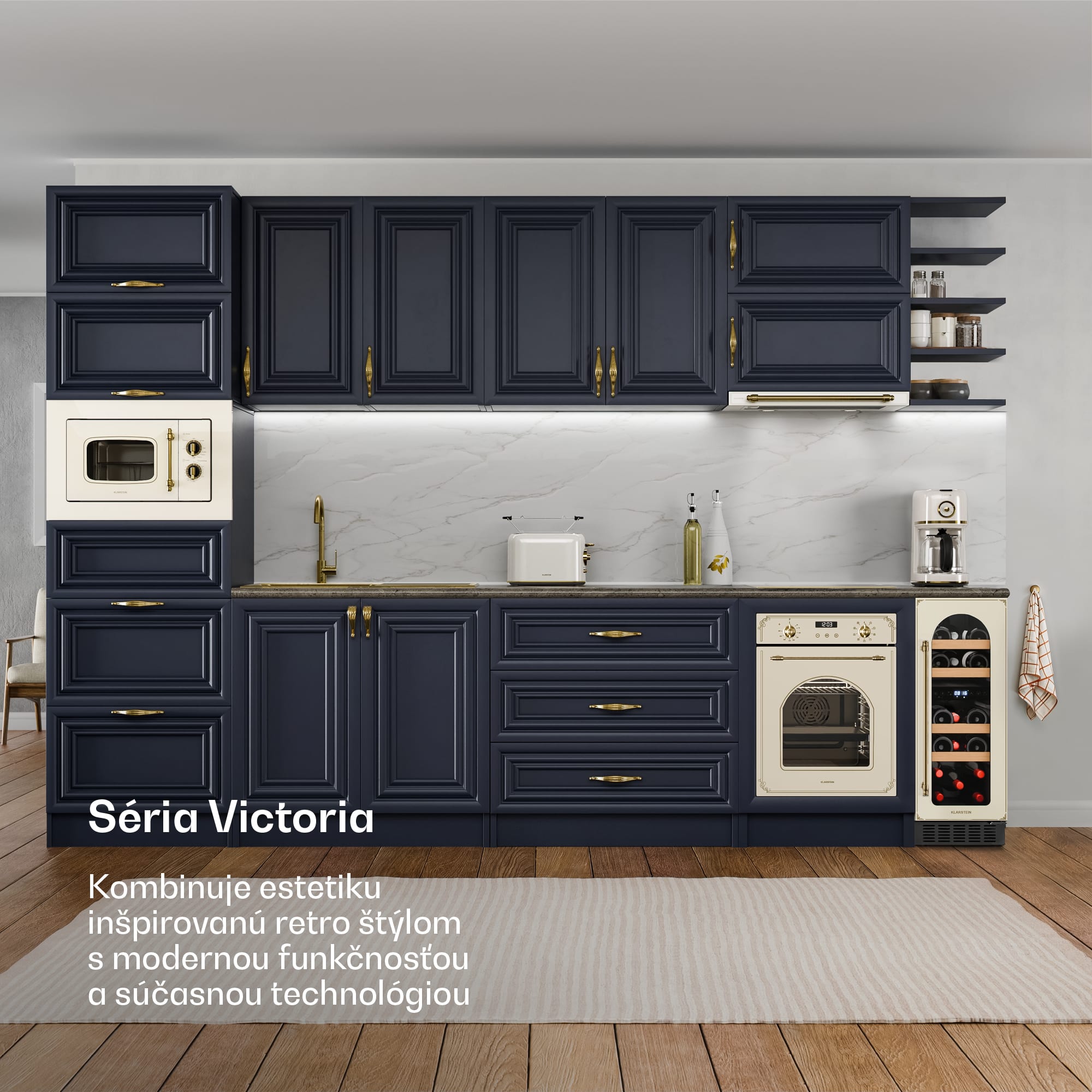 Klarstein Vinovilla Victoria 17 Duo vinotéka | 2 chladiace zóny | dotykové ovládanie | 17 fliaš | 4 police