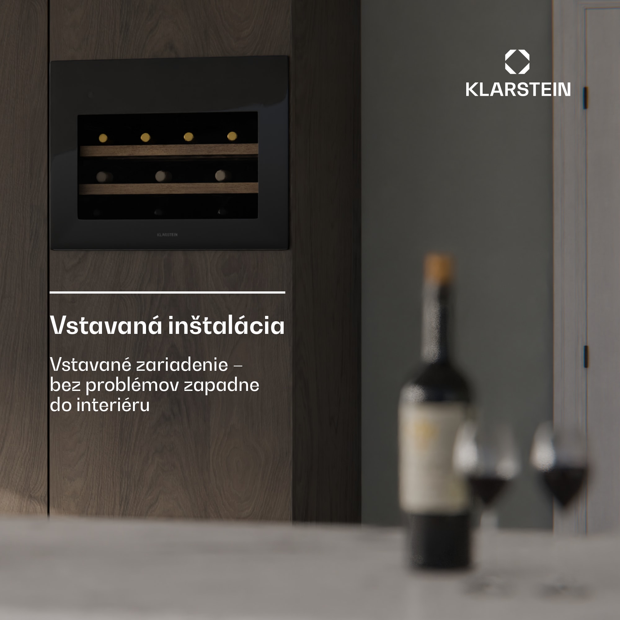 Klarstein Rhone 28 Uno chladnička na víno, 28 fliaš, LED ovládanie, push-to-open, tichá – Obrázok 2