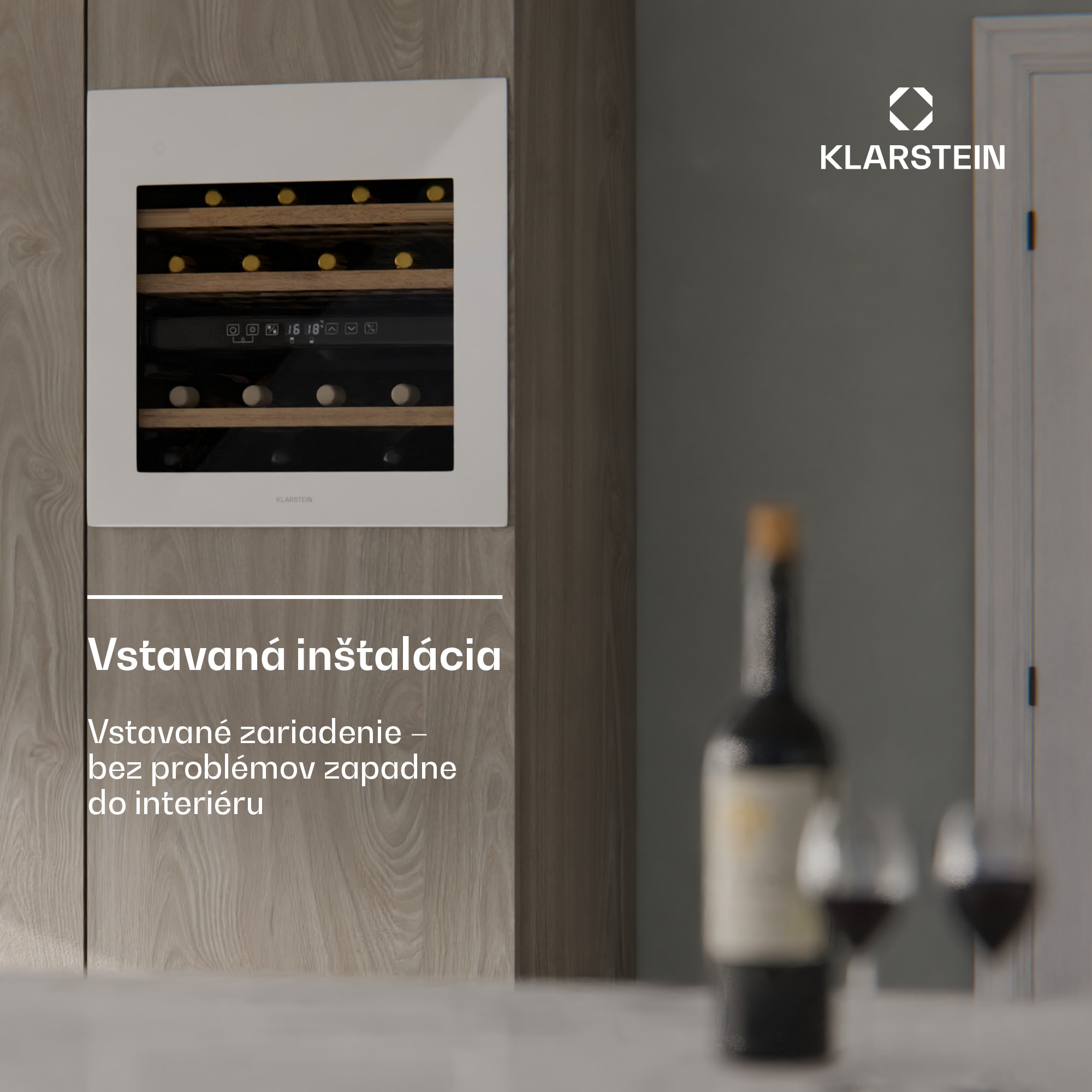Klarstein Rhone 36 Duo chladnička na víno, 36 fliaš, LED ovládanie, push-to-open, tichá – Obrázok 2