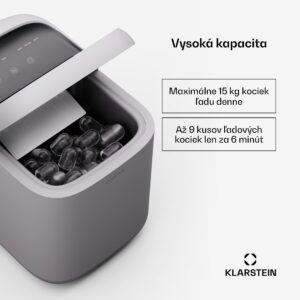 Klarstein SparkIce zmrzlinovač | 2 režimy | 1,5 l studenej vody | automatické čistenie | 15 kg/24h