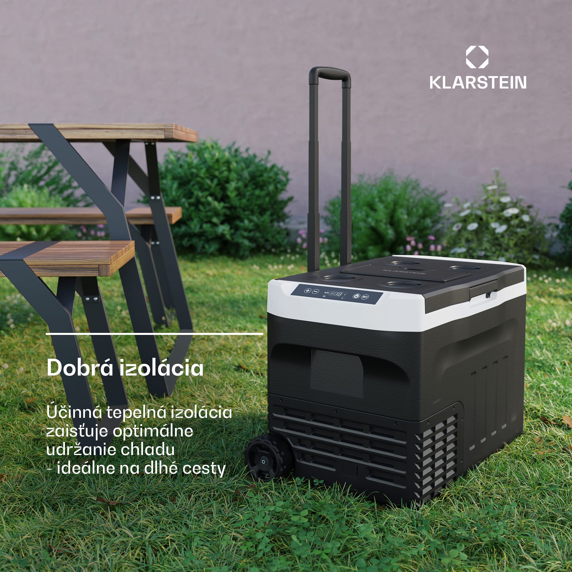 Klarstein PolarForce 28 l kompresorový chladiaci box| LCD panel, osvetlenie, off-road, ochrana batérie, 12V/230V – Obrázok 4