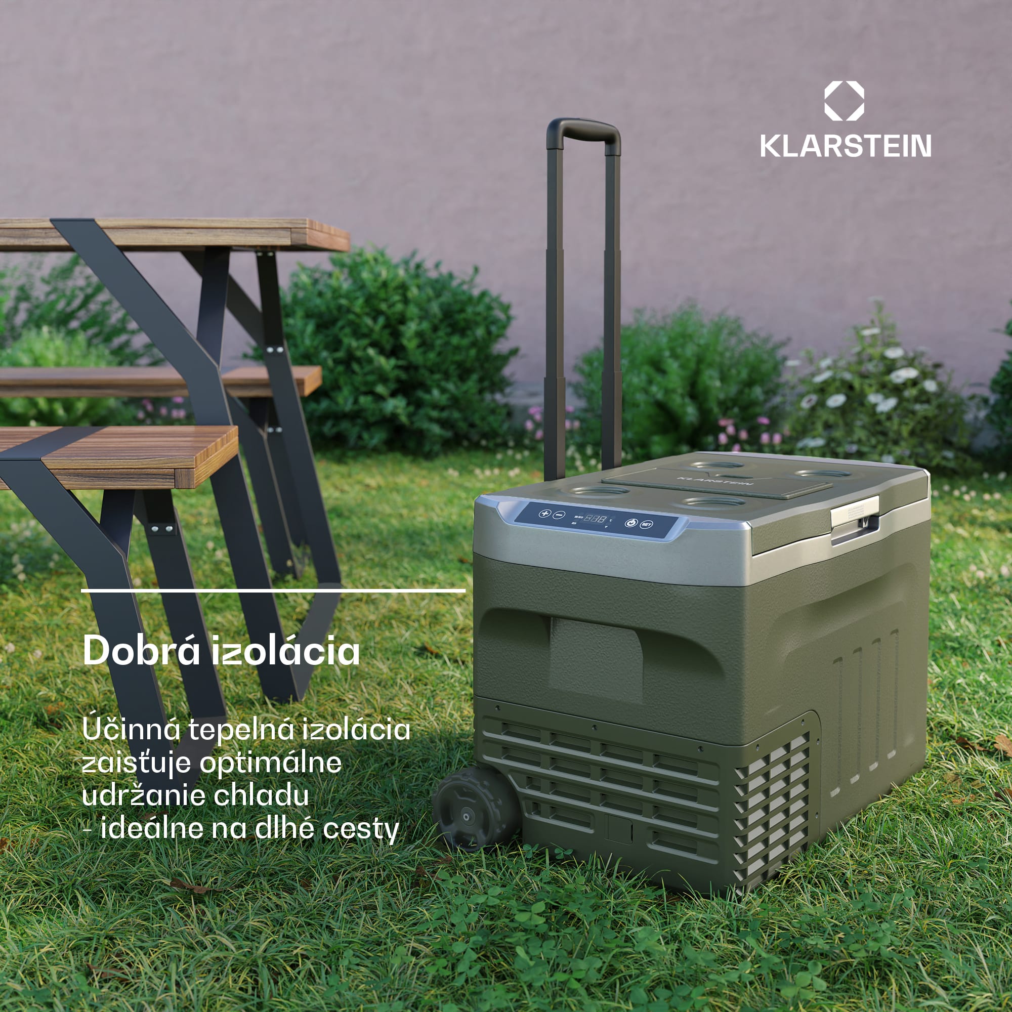Klarstein PolarForce 28l kompresorový chladiaci box| LCD panel, osvetlenie, off-road, ochrana batérie, 12V/230V – Obrázok 4
