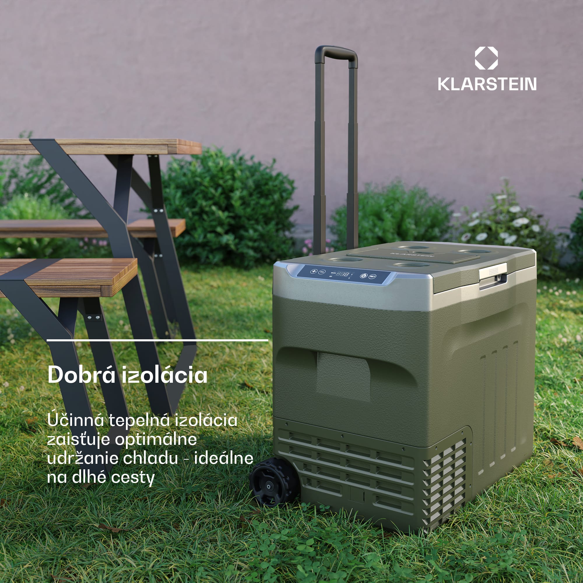 Klarstein PolarForce 37l kompresorový chladiaci box| LCD panel, osvetlenie, off-road, ochrana batérie, 12V/230V – Obrázok 4