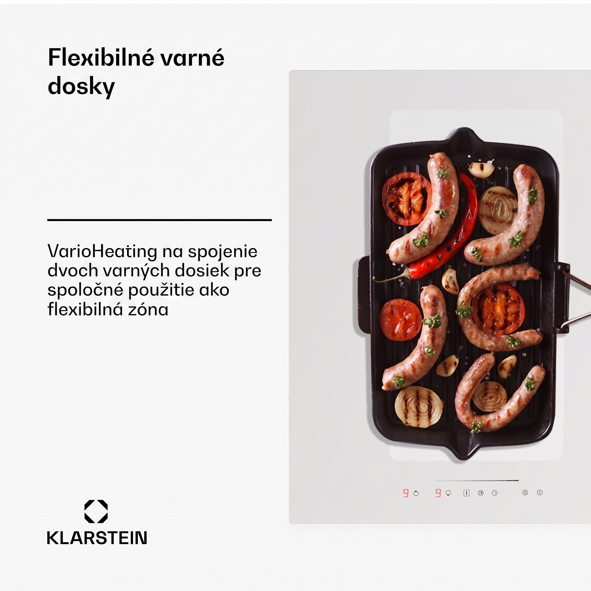 Klarstein Full House 90 Down Air System, indukčná varná doskA digestor, 477 m³/h, trieda energetickej účinnosti A+ – Obrázok 2