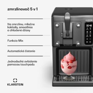 Klarstein Sweet Sundae zmrzlinovač, zmrzlina, smoothies a mliečne koktaily, automatické čistenie