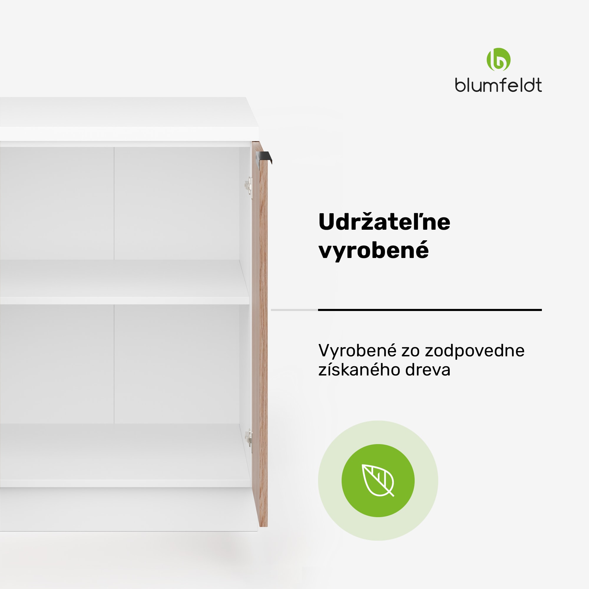 Blumfeldt WoodVista regálová jednotka | Praktické usporiadanie políc | Ľahko udržiavateľné materiály | Úložný priestor – Obrázok 2
