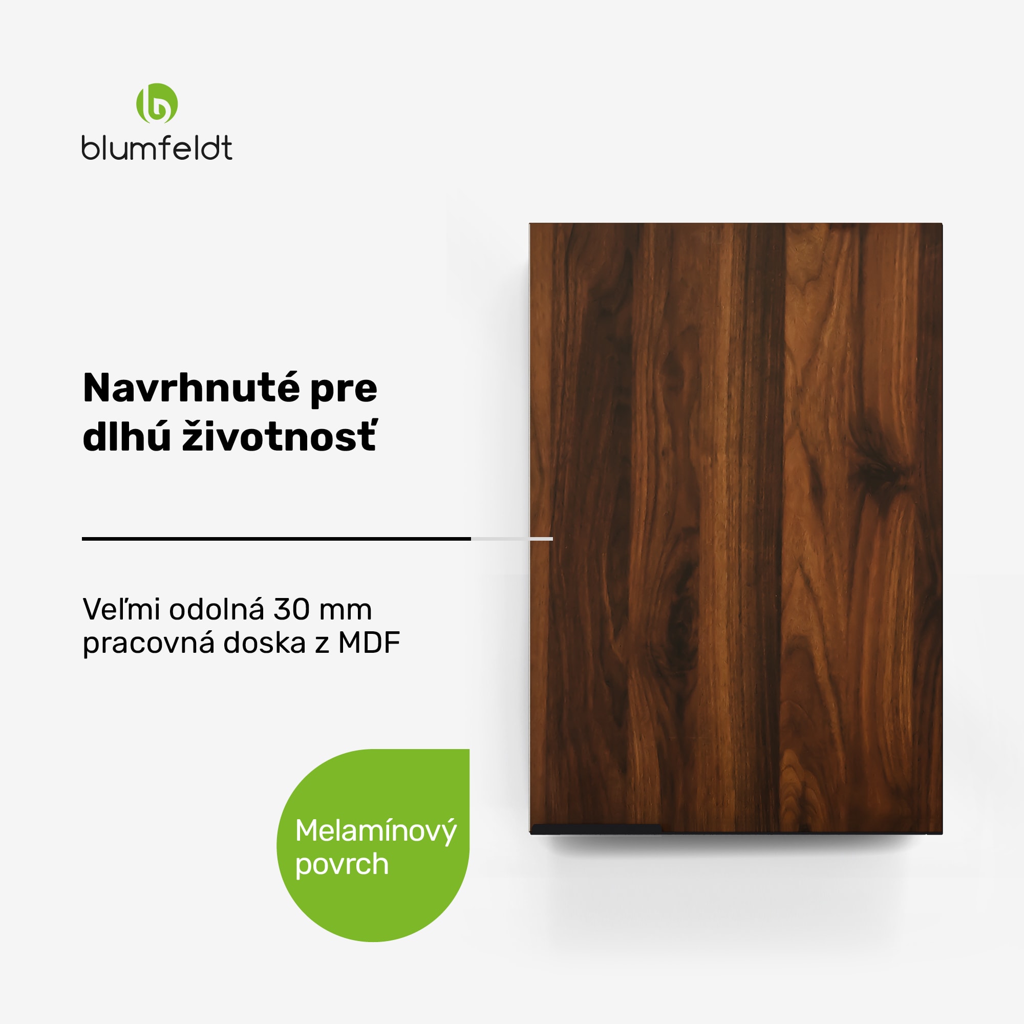Blumfeldt WoodVista vysoká skrinka, Soft-Close, hliníkové rukoväte, udržateľné materiály
