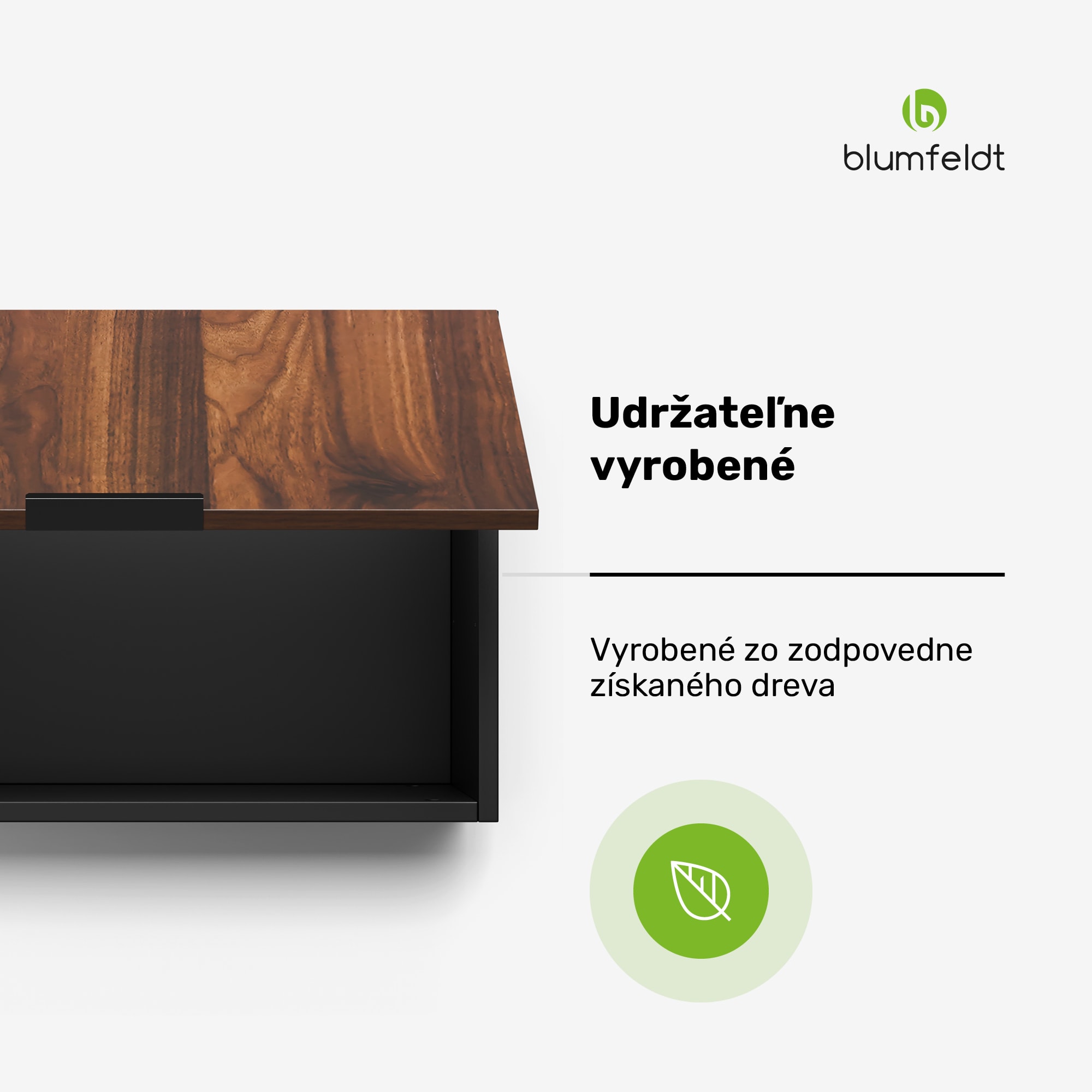 Blumfeldt WoodVista skrinka na digestor, Robustná, Plynové vzpery, Jednoduché čistenie – Obrázok 2