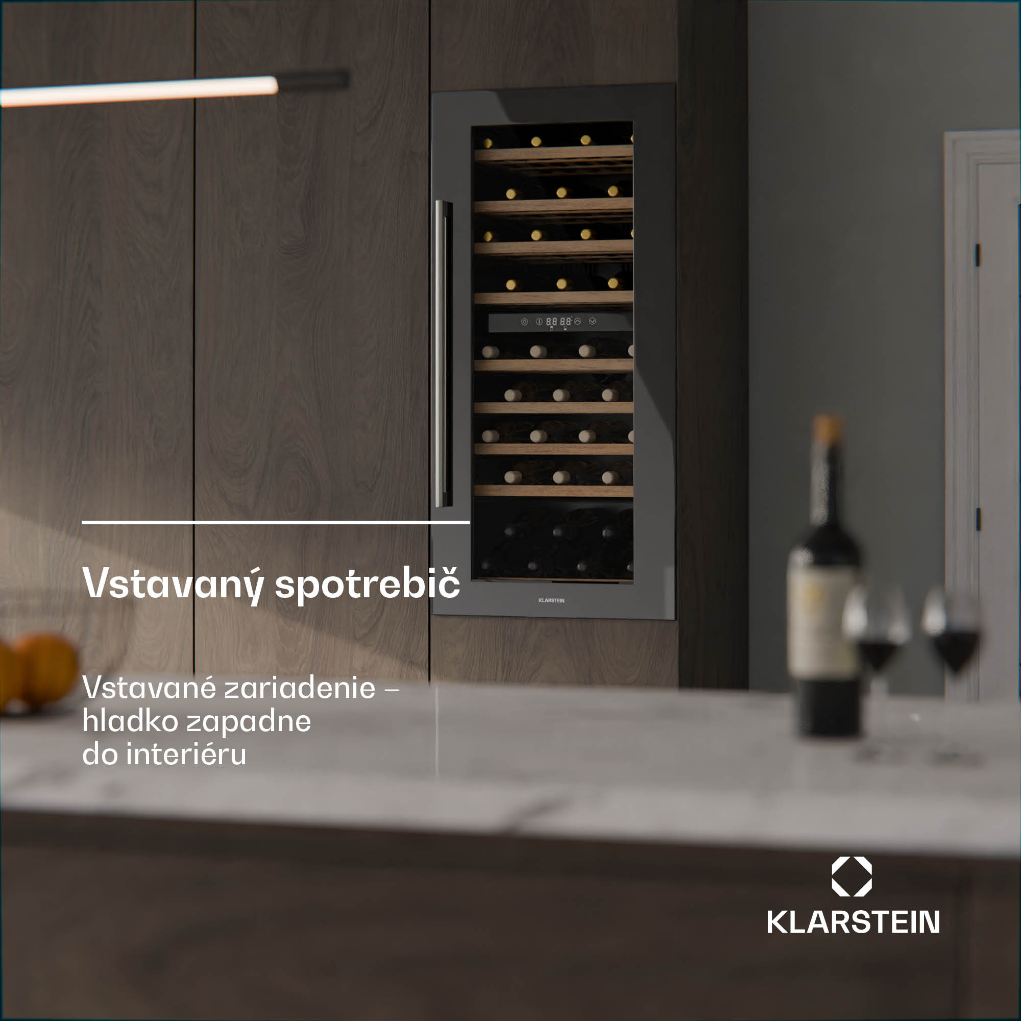 Klarstein Vinsider Duo chladnička na víno, 79 fliaš, 2 chladiace zóny, UV ochrana, 9 políc, Dotykové ovládanie – Obrázok 2