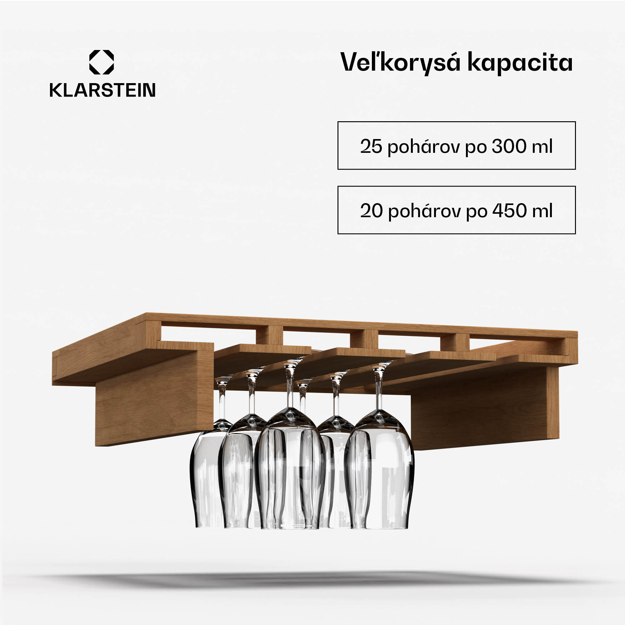 Klarstein Stojan na poháre na víno, bukové drevo, pre Vinsider 79 Duo, veľkorysý úložný priestor, ľahko sa čistí – Obrázok 2