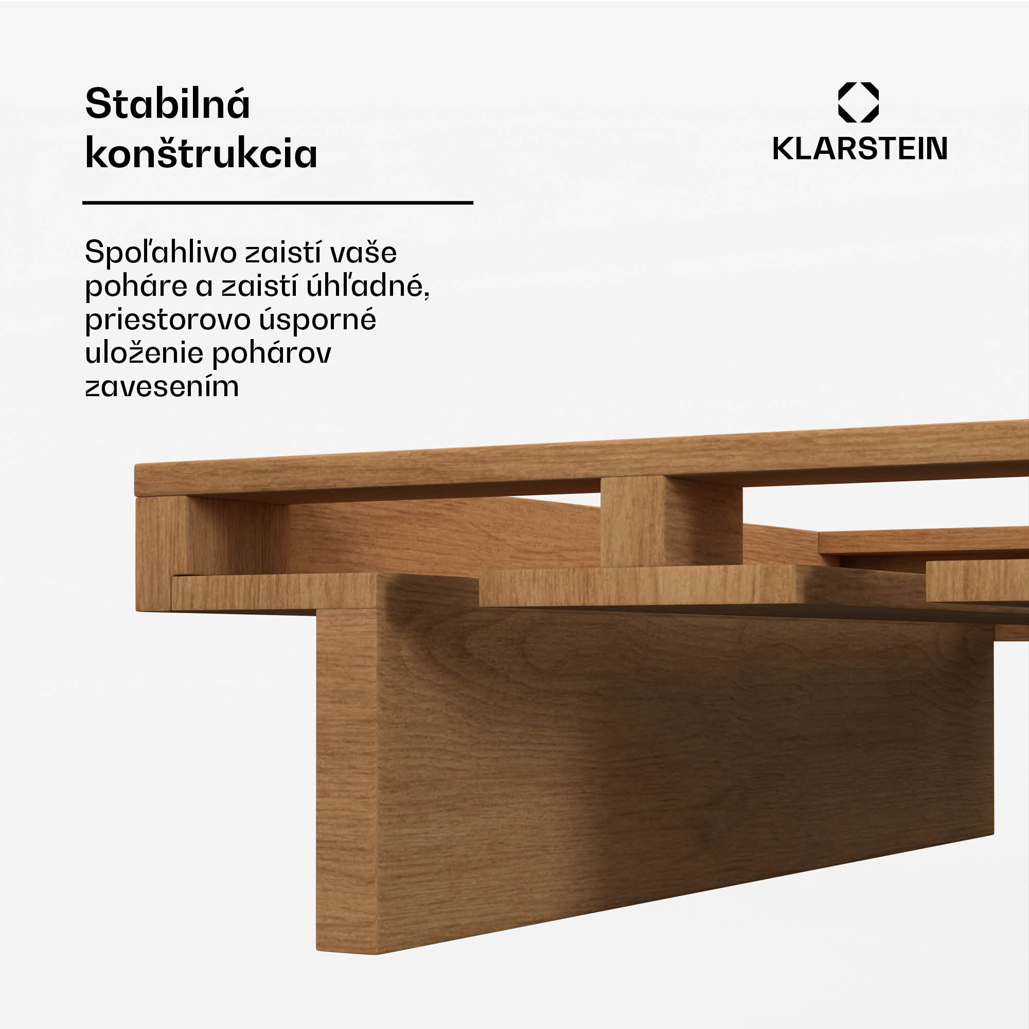 Klarstein Stojan na poháre na víno, bukové drevo, pre Vinsider 79 Duo, veľkorysý úložný priestor, ľahko sa čistí – Obrázok 4