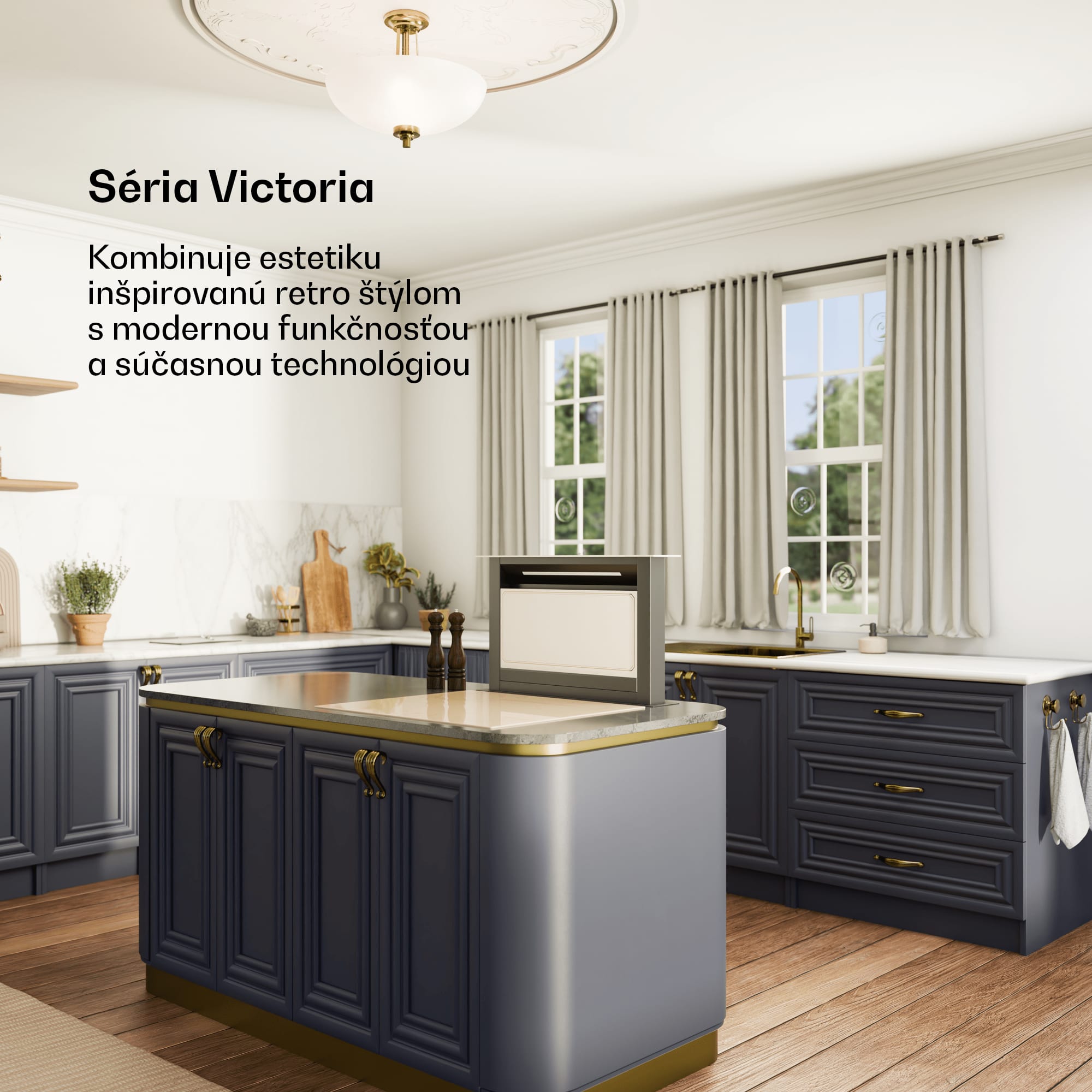 Klarstein Victoria Downdraft digestor | 60 cm | A | 8 úrovní + boost | až do 714 m³/h | 120 W