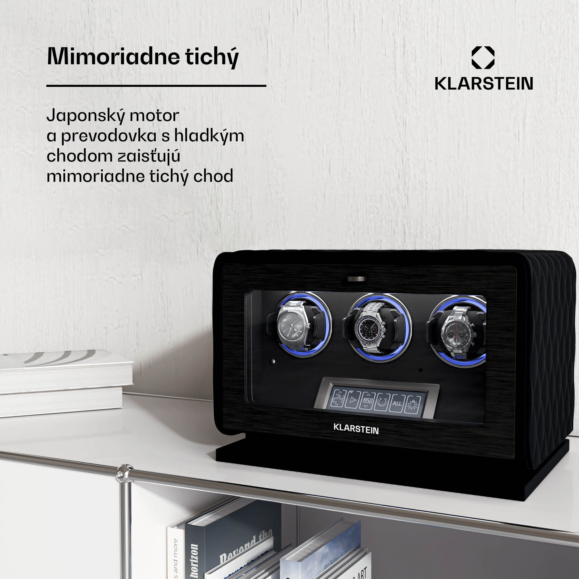 Klarstein LuminousTime naťahovač hodiniek, 3 hodinky, mnoho nastavení, LED, 10 dB – Obrázok 3