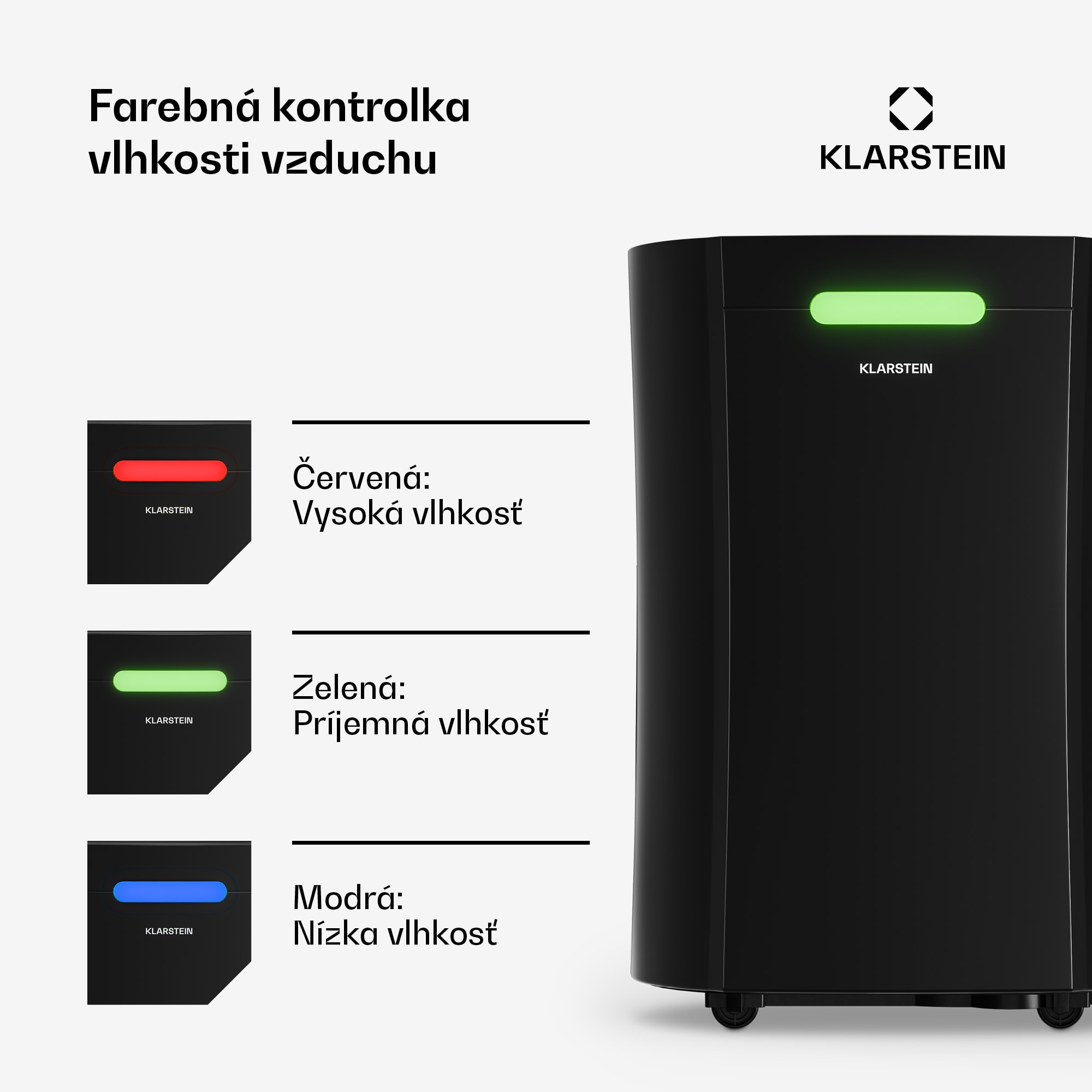 Klarstein AeroDry 10 odvlhčovač vzduchu, výkon 165 W, 10 l/deň, 135 m³/h, pre plochu do 30m², funkcia DrySelect – Obrázok 3