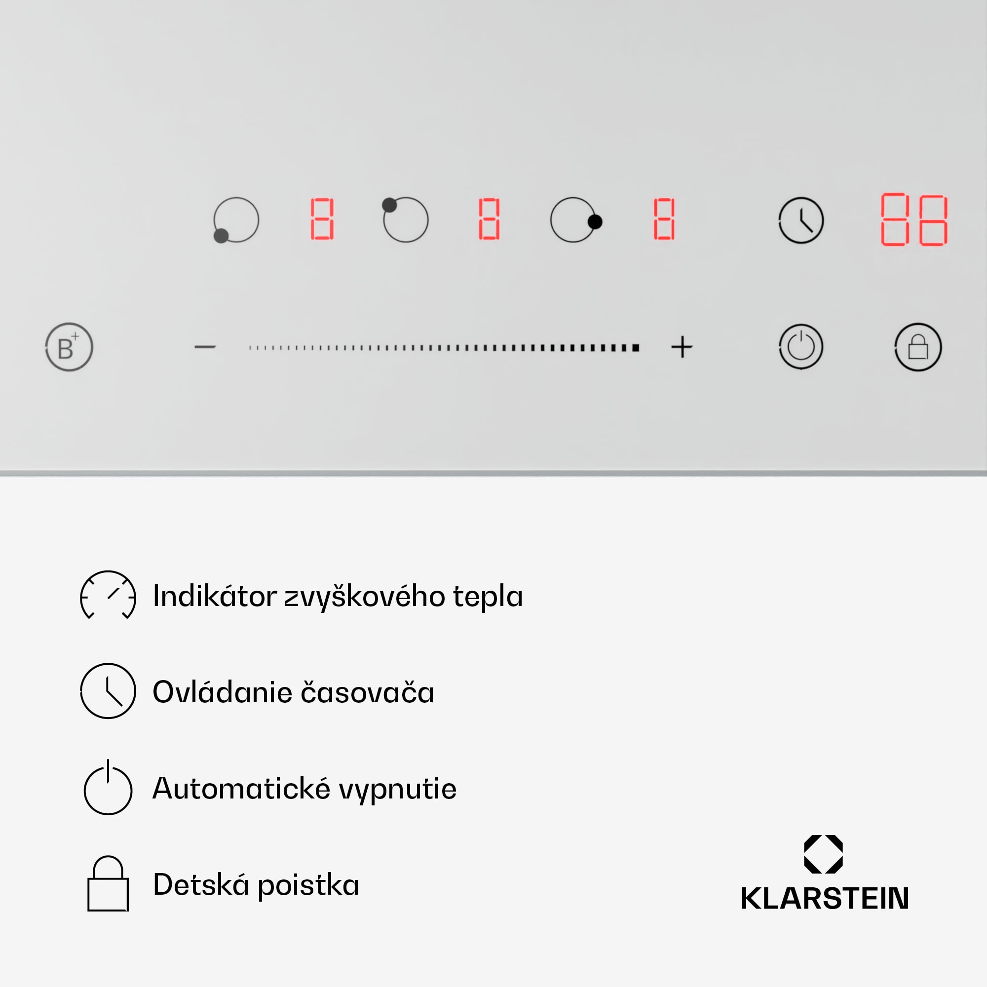 Klarstein Delicatessa Indukčná varná doska, 45 cm, 6600 W, 3 varné platne, Slider-Control, Boost – Obrázok 4