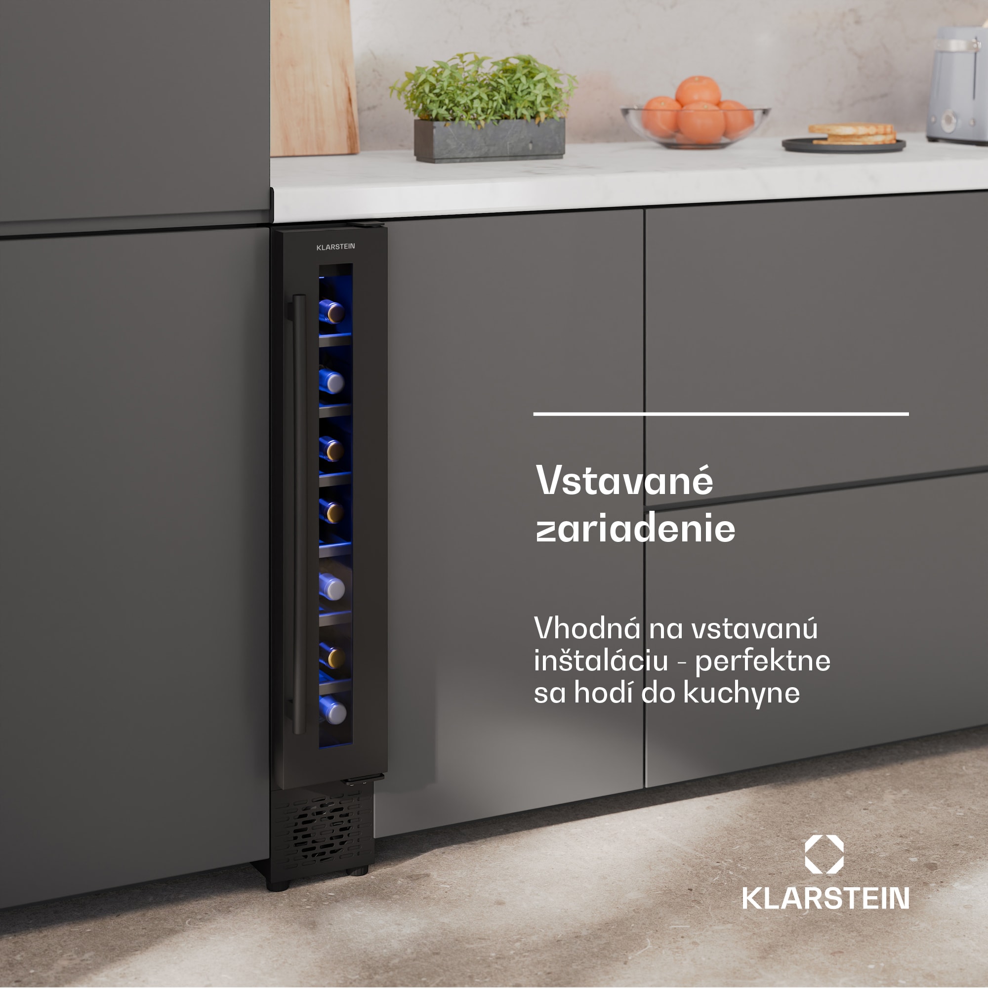 Klarstein Vinovilla 7 Uno chladnička na víno, 1 chladiaca zóna, 7 fliaš, drevené police, 5-18 °C – Obrázok 2