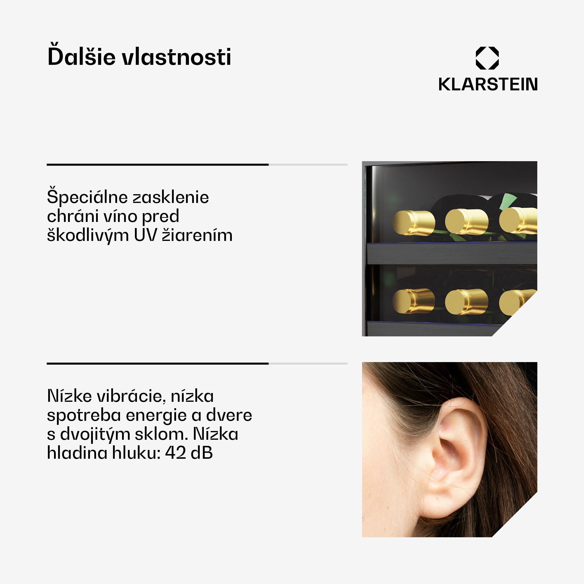Klarstein Vinovilla 7 Uno chladnička na víno, 1 chladiaca zóna, 7 fliaš, drevené police, 5-18 °C – Obrázok 4