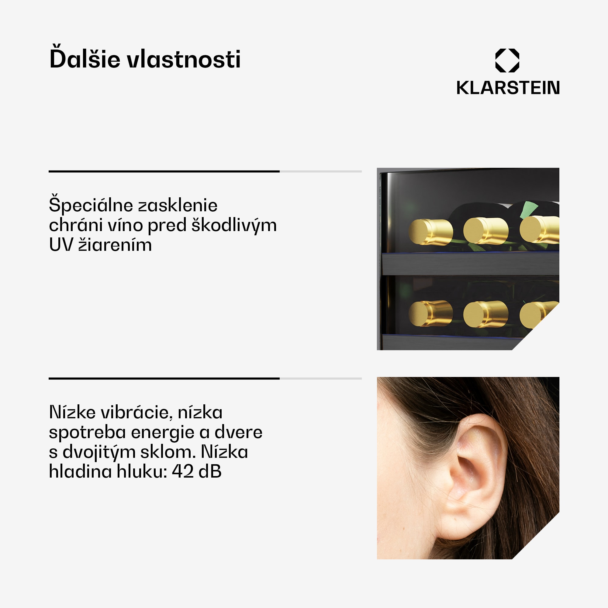 Klarstein Vinovilla 18 Uno chladnička na víno, 1 chladiaca zóna, 18 fliaš, drevené police, 5-18 °C – Obrázok 4
