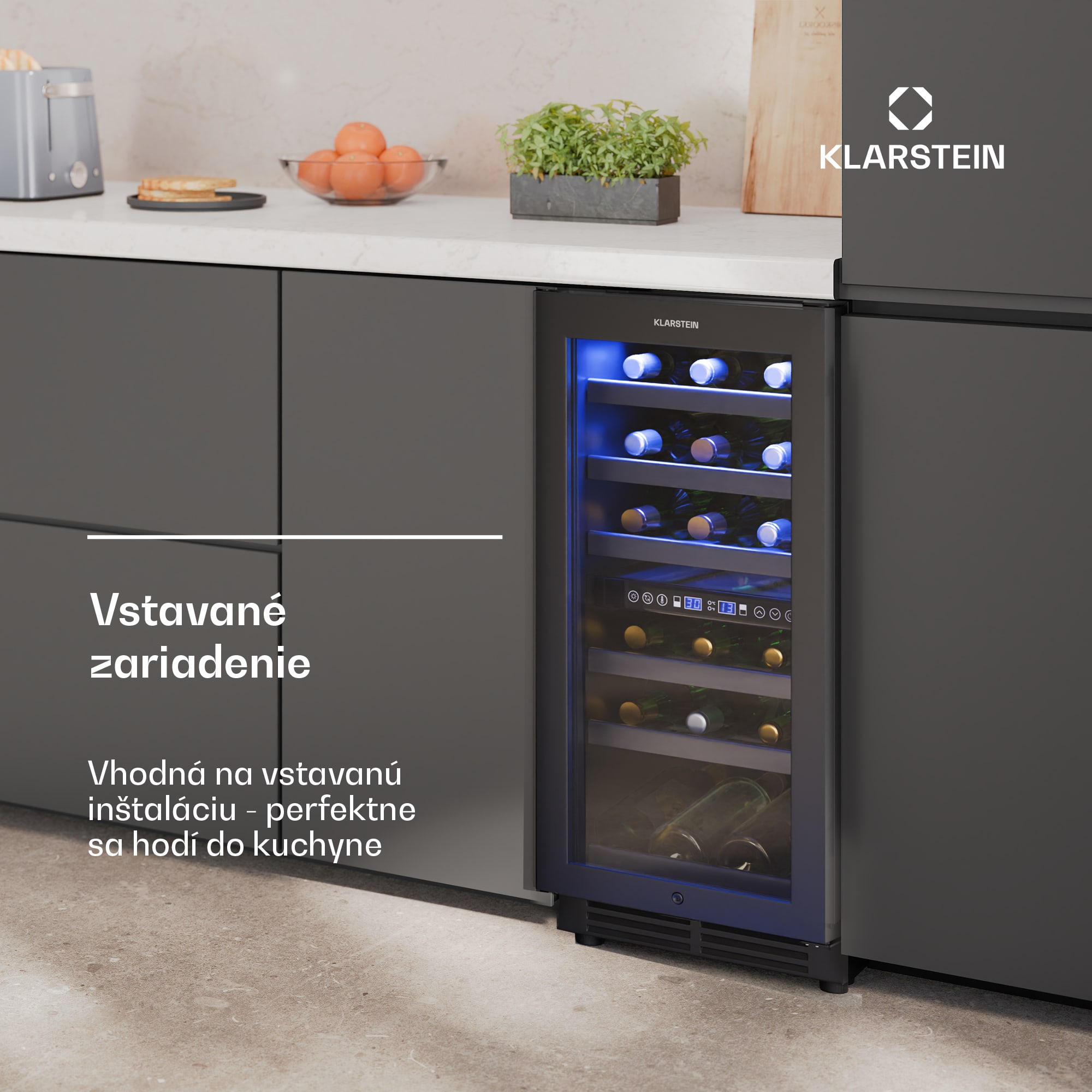Klarstein Vinovilla 30 Duo chladnička na víno, 2 chladiace zóny, 32 fliaš, drevené police, 5-18 °C – Obrázok 2