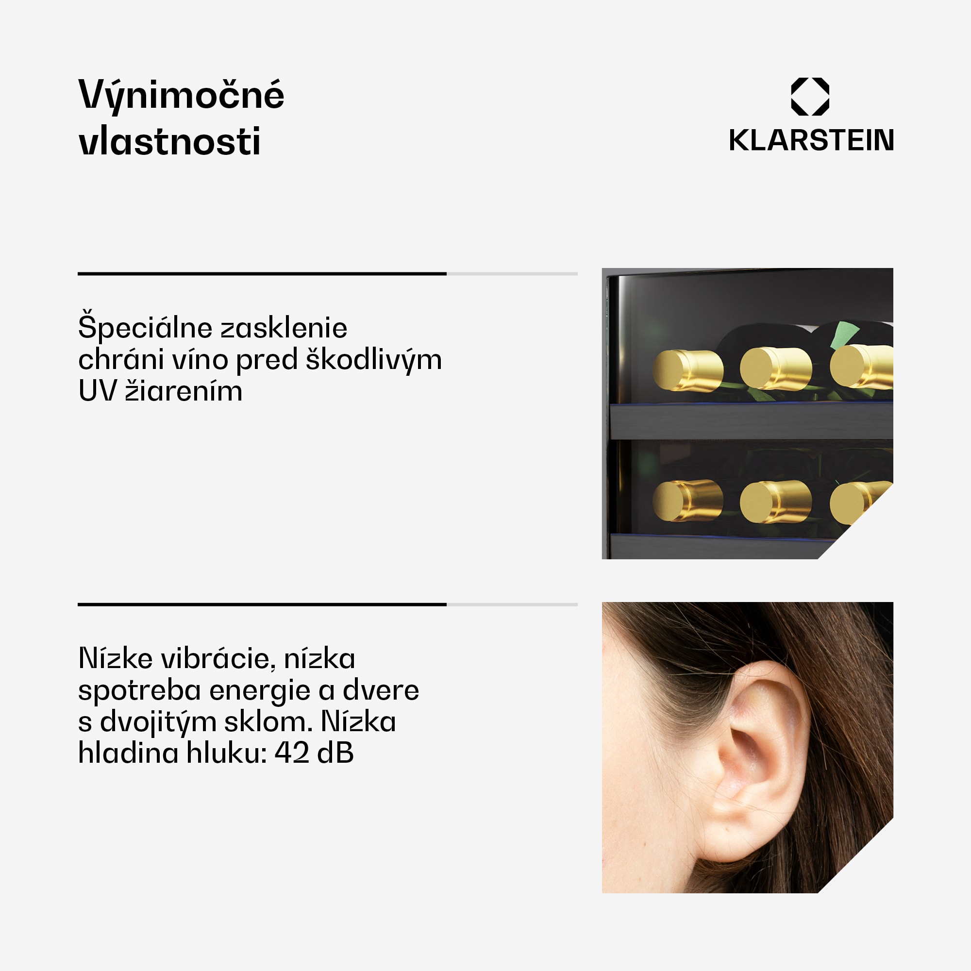 Klarstein Vinovilla 30 Duo chladnička na víno, 2 chladiace zóny, 32 fliaš, drevené police, 5-18 °C – Obrázok 4