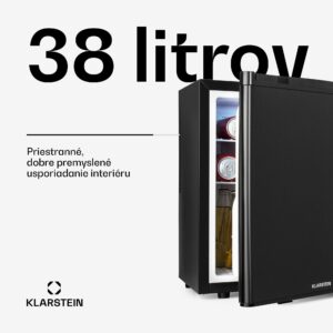 Klarstein Happy Hour 38, mini chladnička, minibar, chladnička na nápoje, 38 l, 26 dB
