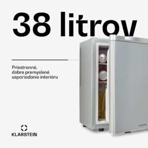 Klarstein Happy Hour 38, mini chladnička, minibar, chladnička na nápoje, 38 l, 26 dB