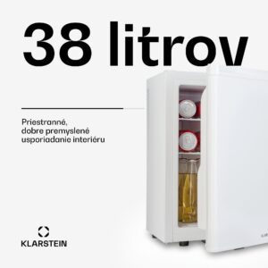 Klarstein Happy Hour 38, mini chladnička, minibar, 38 litrov, 26 dB