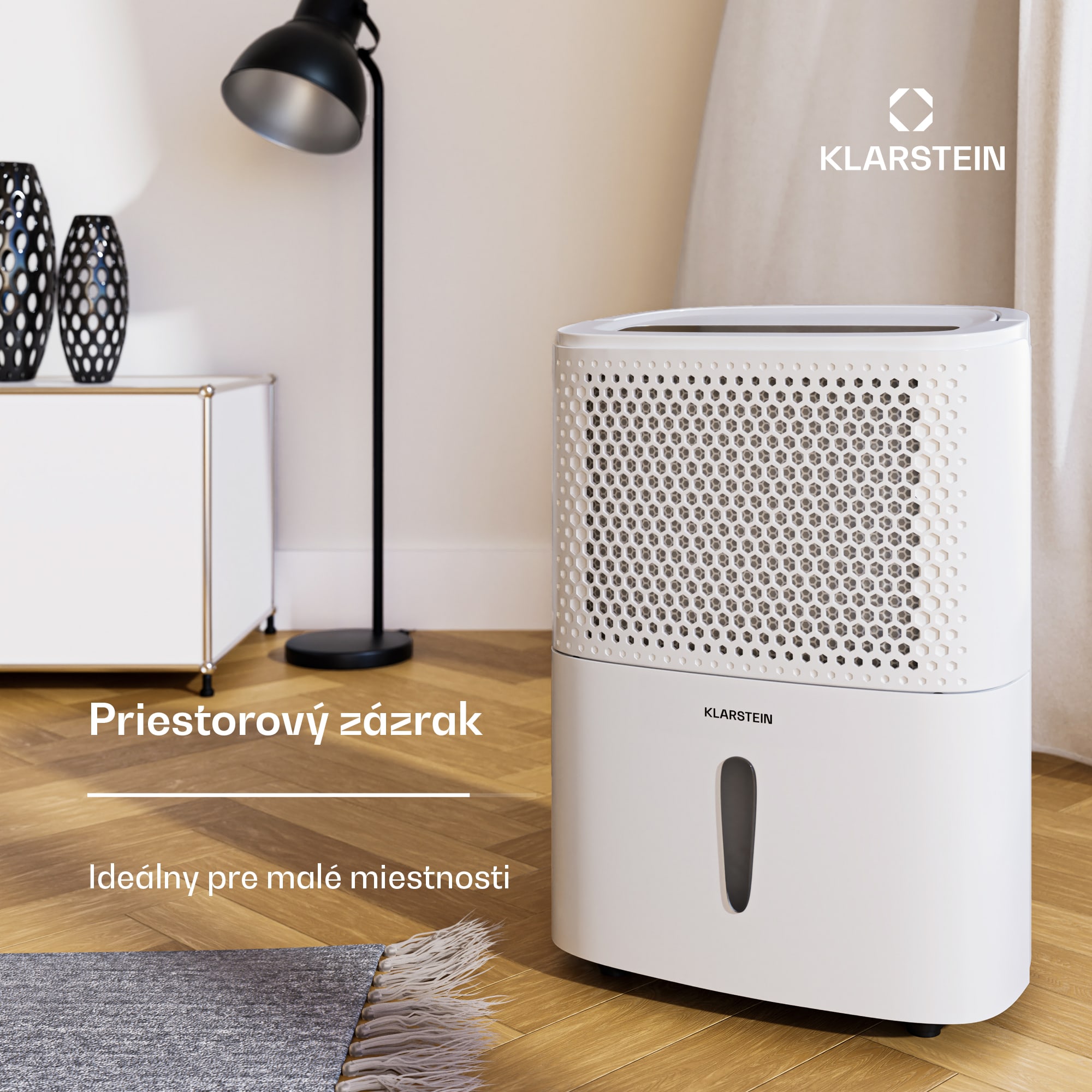 Klarstein DryFy 10L odvlhčovač, 10 l/deň, 20-30m², 80 m³/h, časovač, nádrž na vodu, mobilný – Obrázok 2