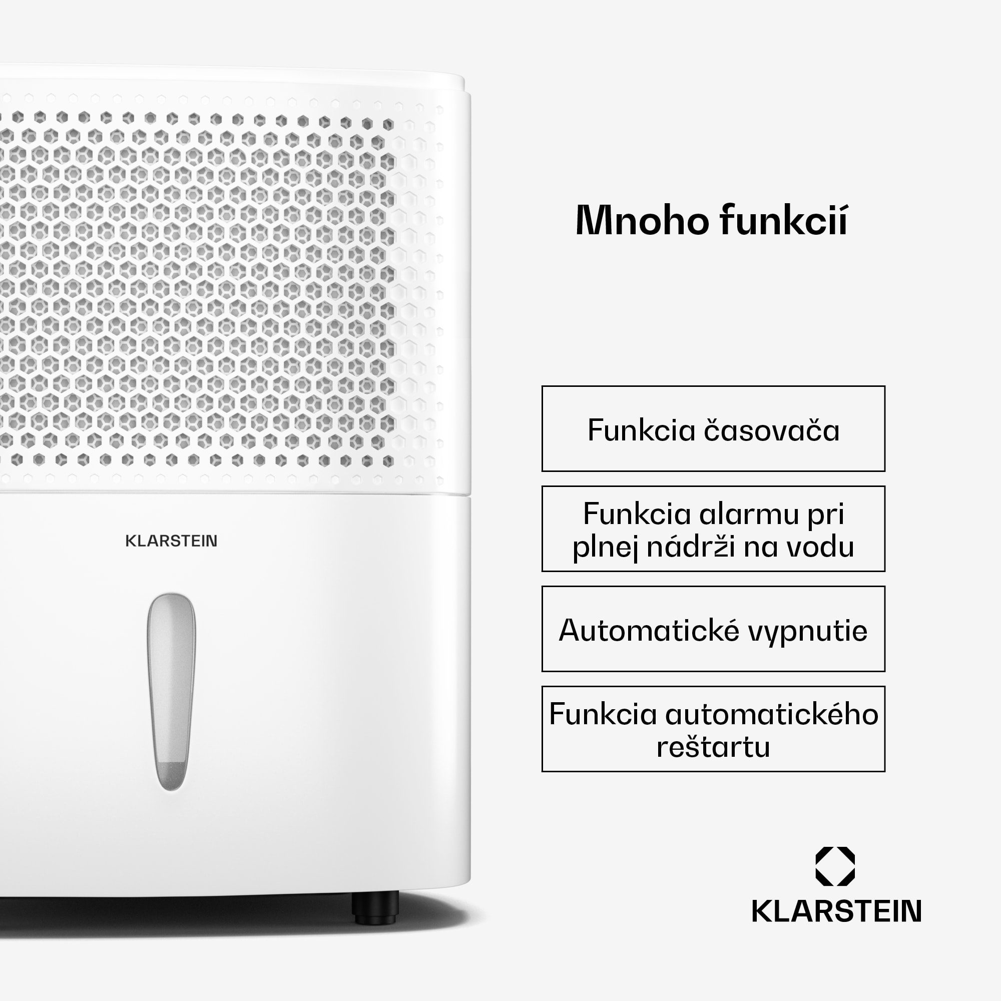 Klarstein DryFy 10L odvlhčovač, 10 l/deň, 20-30m², 80 m³/h, časovač, nádrž na vodu, mobilný – Obrázok 3