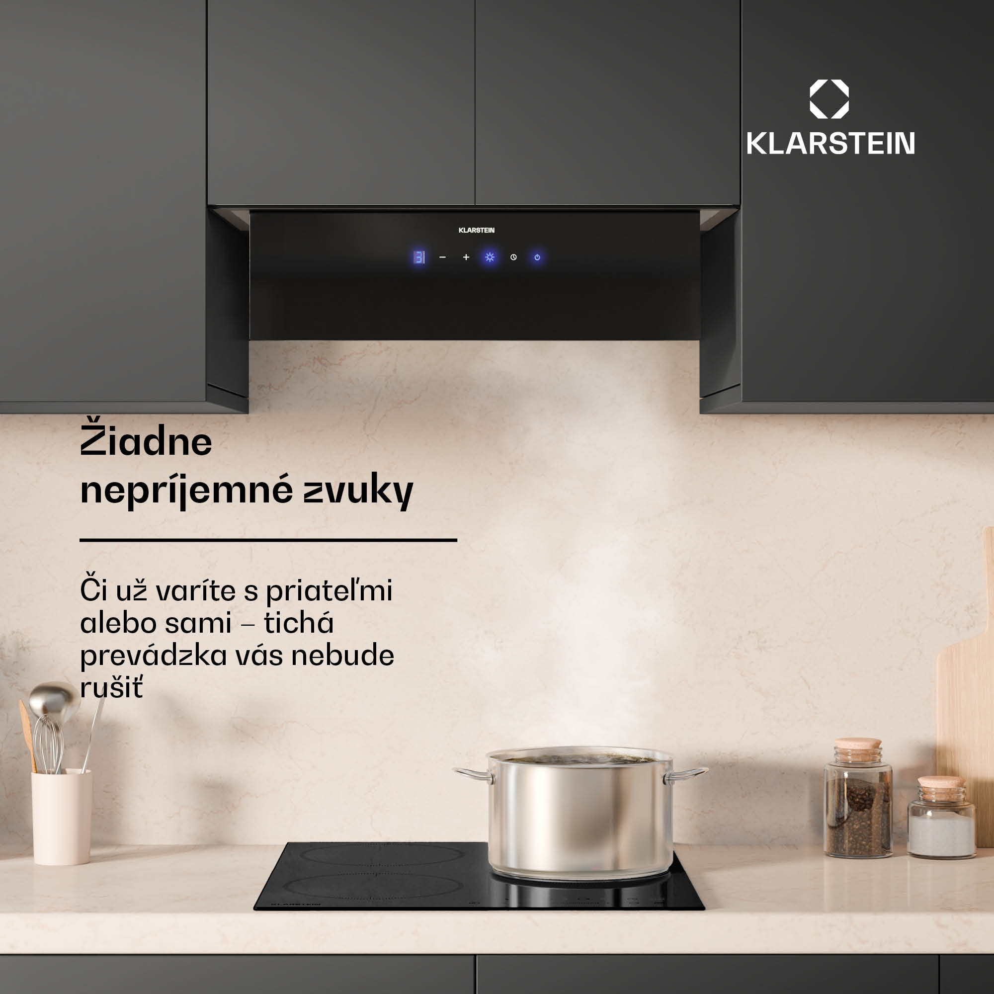 Klarstein Ventimate digestor, dotykové ovládanie, odsávanie/recirkulácia, EEK A+, 3 úrovne, LED, tichý – Obrázok 4