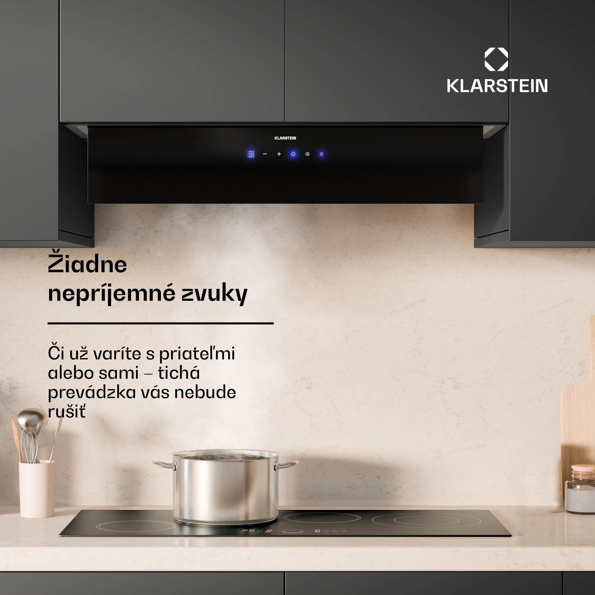 Klarstein Ventimate digestor, dotykové ovládanie, odsávanie/recirkulácia, EEK A+, 3 úrovne, LED, tichý – Obrázok 4