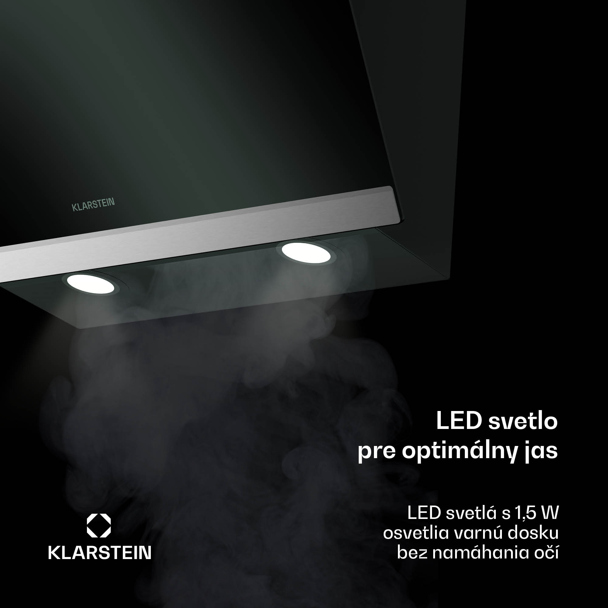 Klarstein FlashLine digestor, A++, 578 m³/h, 3 úrovne, dotykový, tichý, LED, odsávanie/recirkulácia, 100 W – Obrázok 4