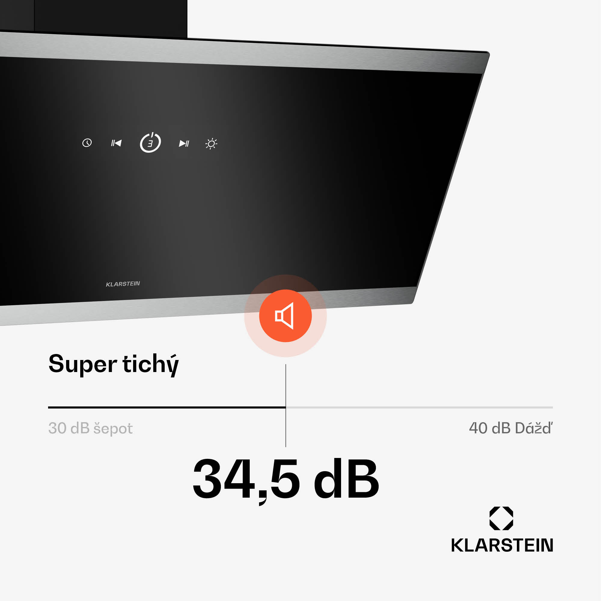 Klarstein FlashLine odsávač pár | A++ | 578 m³/h | 3 stupne | dotykový | tichý | LED | odťah/recirkulácia | 100W – Obrázok 3