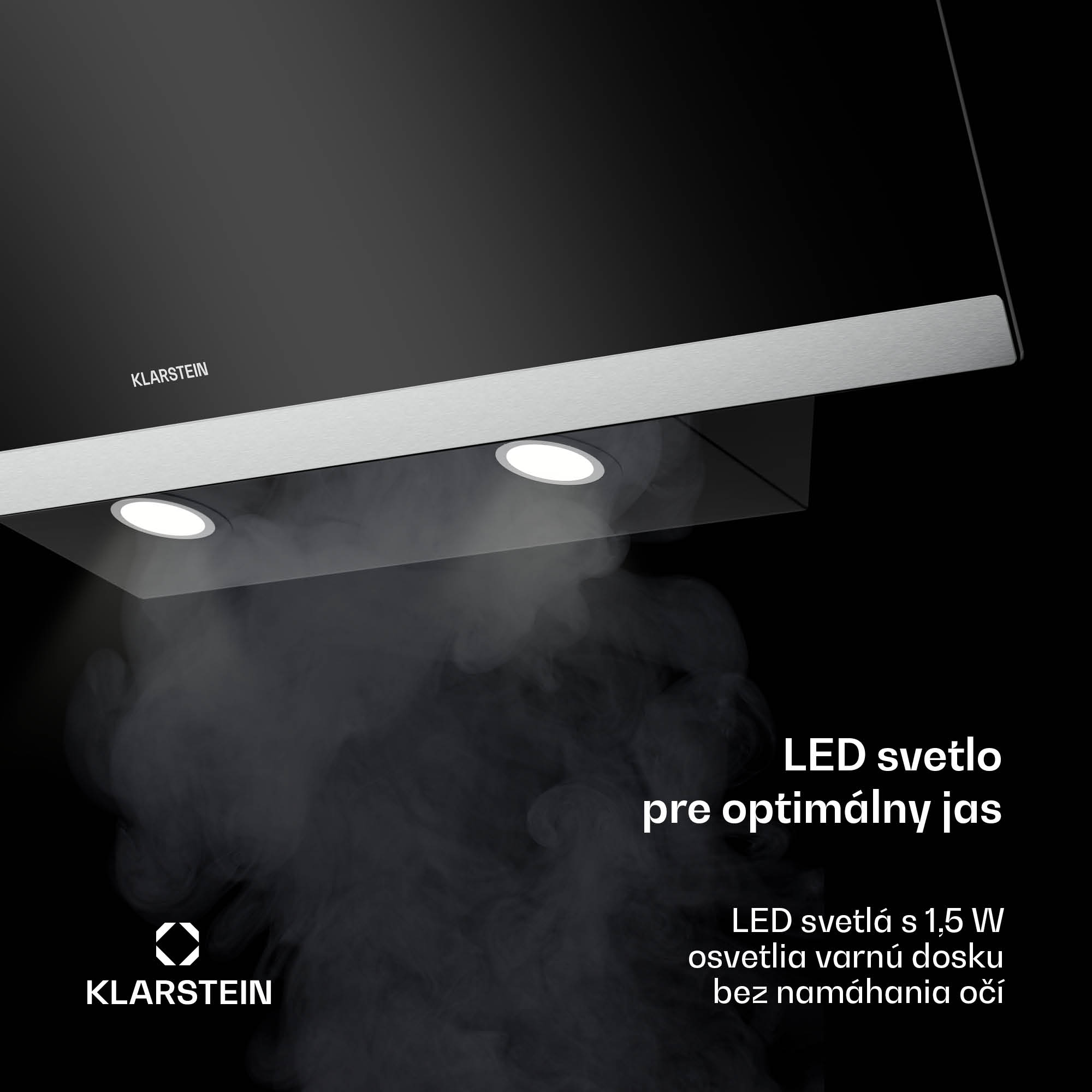 Klarstein FlashLine odsávač pár | A++ | 578 m³/h | 3 stupne | dotykový | tichý | LED | odťah/recirkulácia | 100W – Obrázok 4