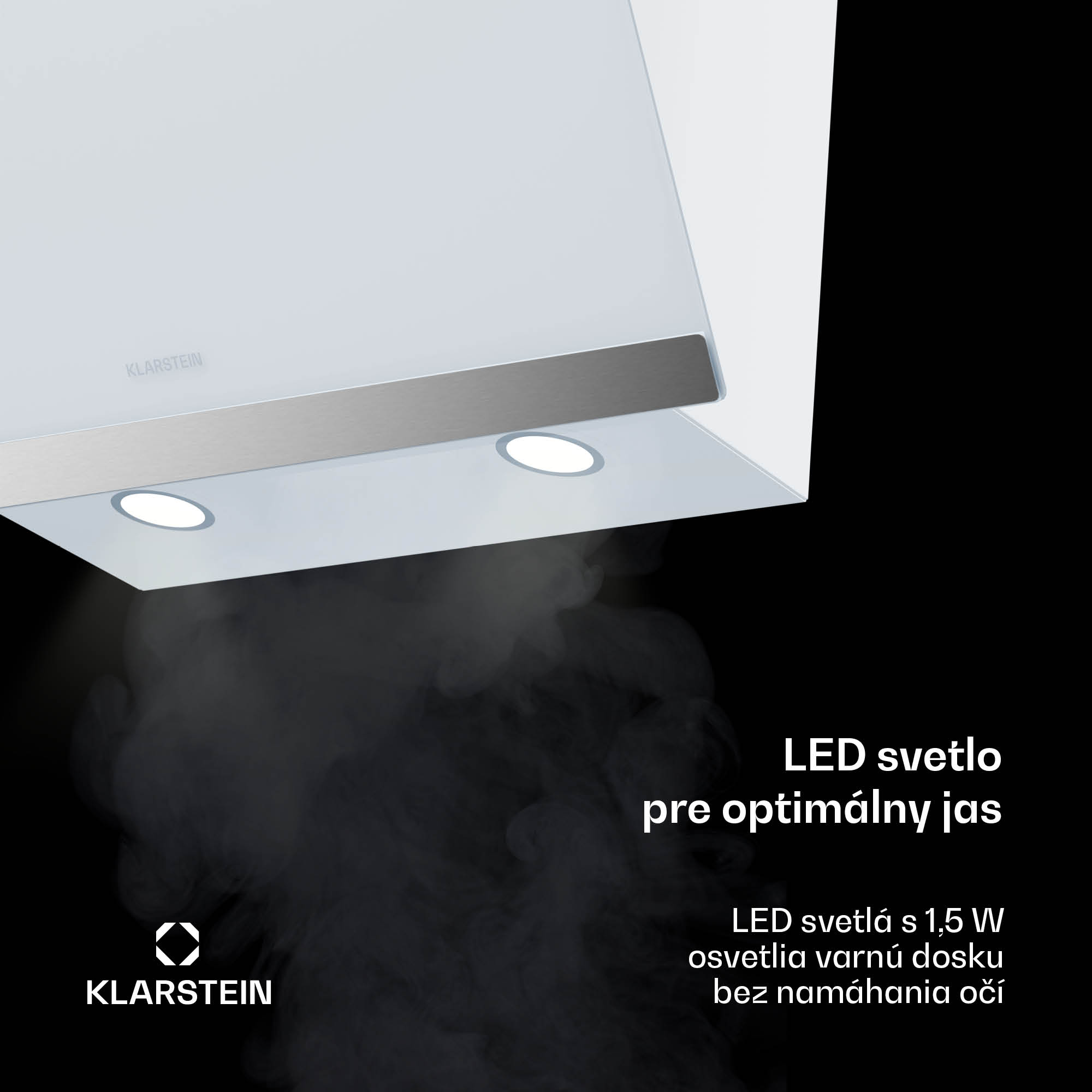 Klarstein FlashLine digestor, A++, 578 m³/h, 3 úrovne, dotykový, tichý, LED, odsávanie/recirkulácia, 100 W – Obrázok 4