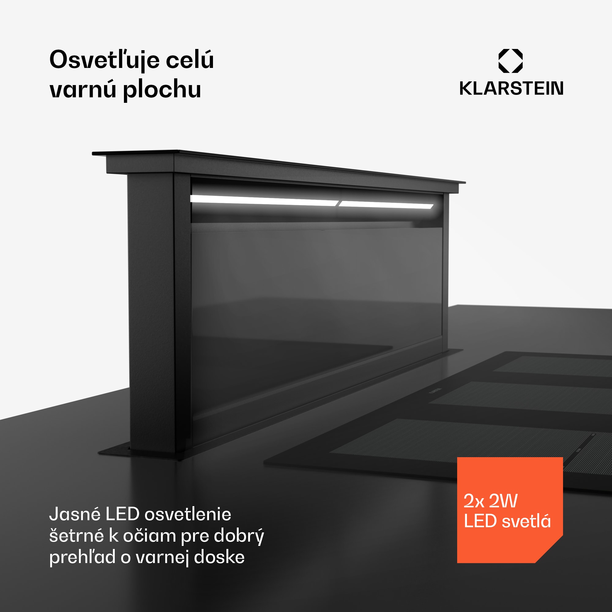 Klarstein Royal Flush Eco digestor, 836 m³/h prietoku vzduchu, šikmý, EEK A, 74 dB, LED – Obrázok 3