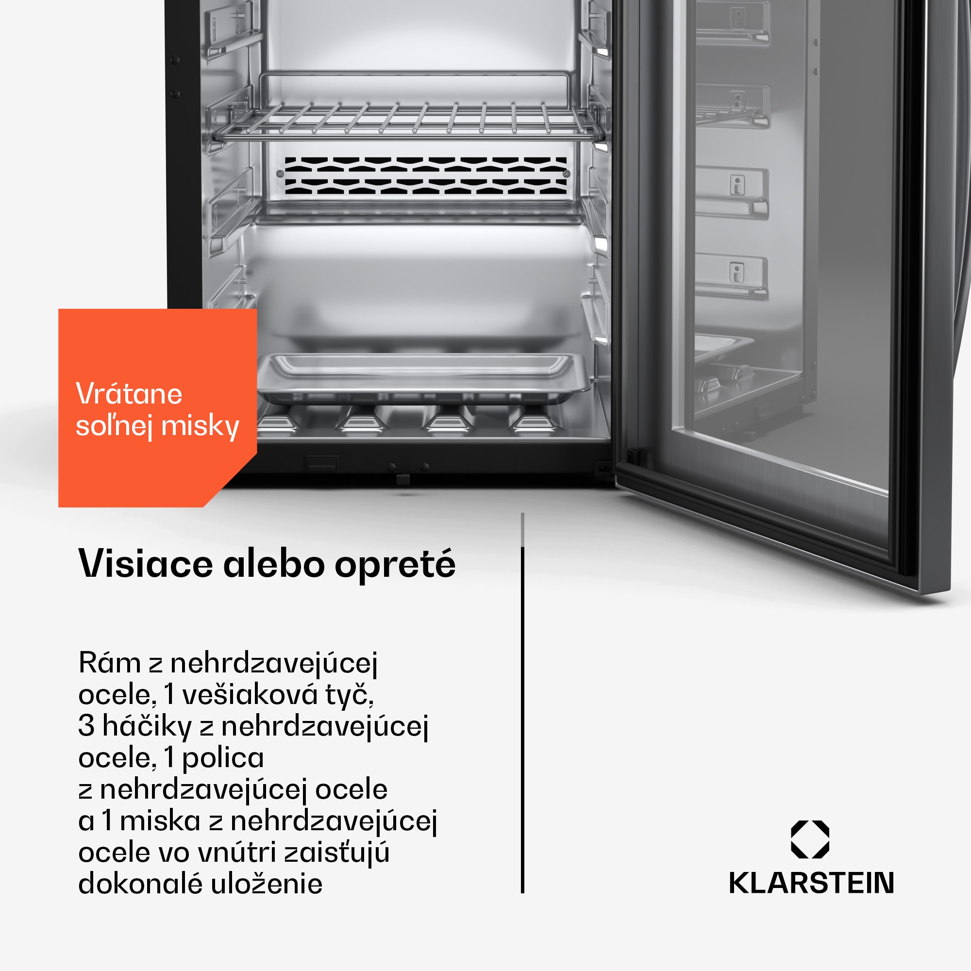 Klarstein Steakhouse skriňa na zrenie mäsa, 88 L, antibakteriálna, LED, dotykové ovládanie, regulácia vlhkosti – Obrázok 4